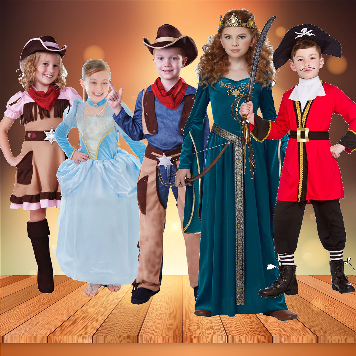 Children wearing fancy dress Costumes Ireland