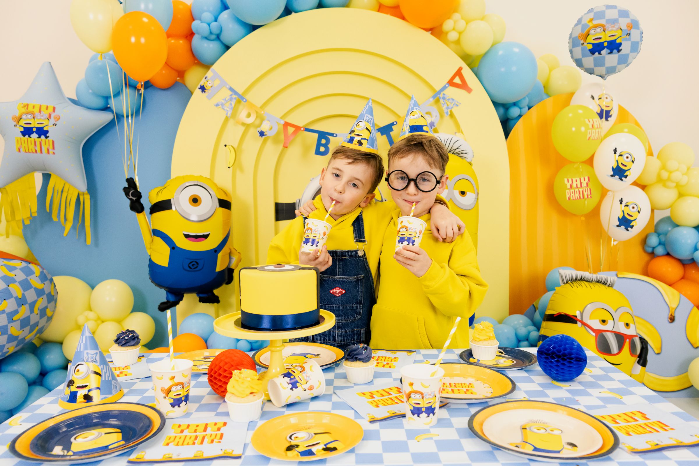 A display of Despicable Me Minions Party Supplies & Decorations