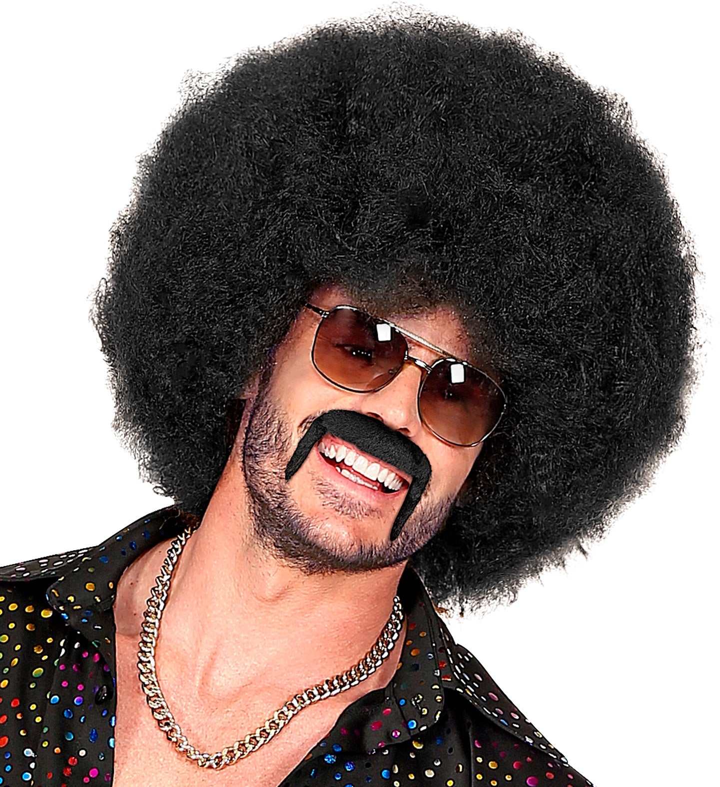 1970's Moustache Black fancy dress accessory