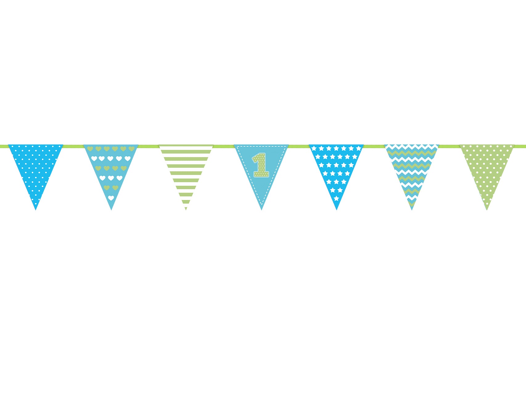 1st Birthday Bunting Blue