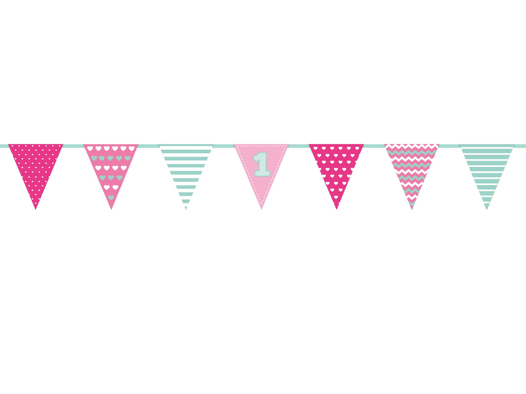 1st Birthday Bunting Pink