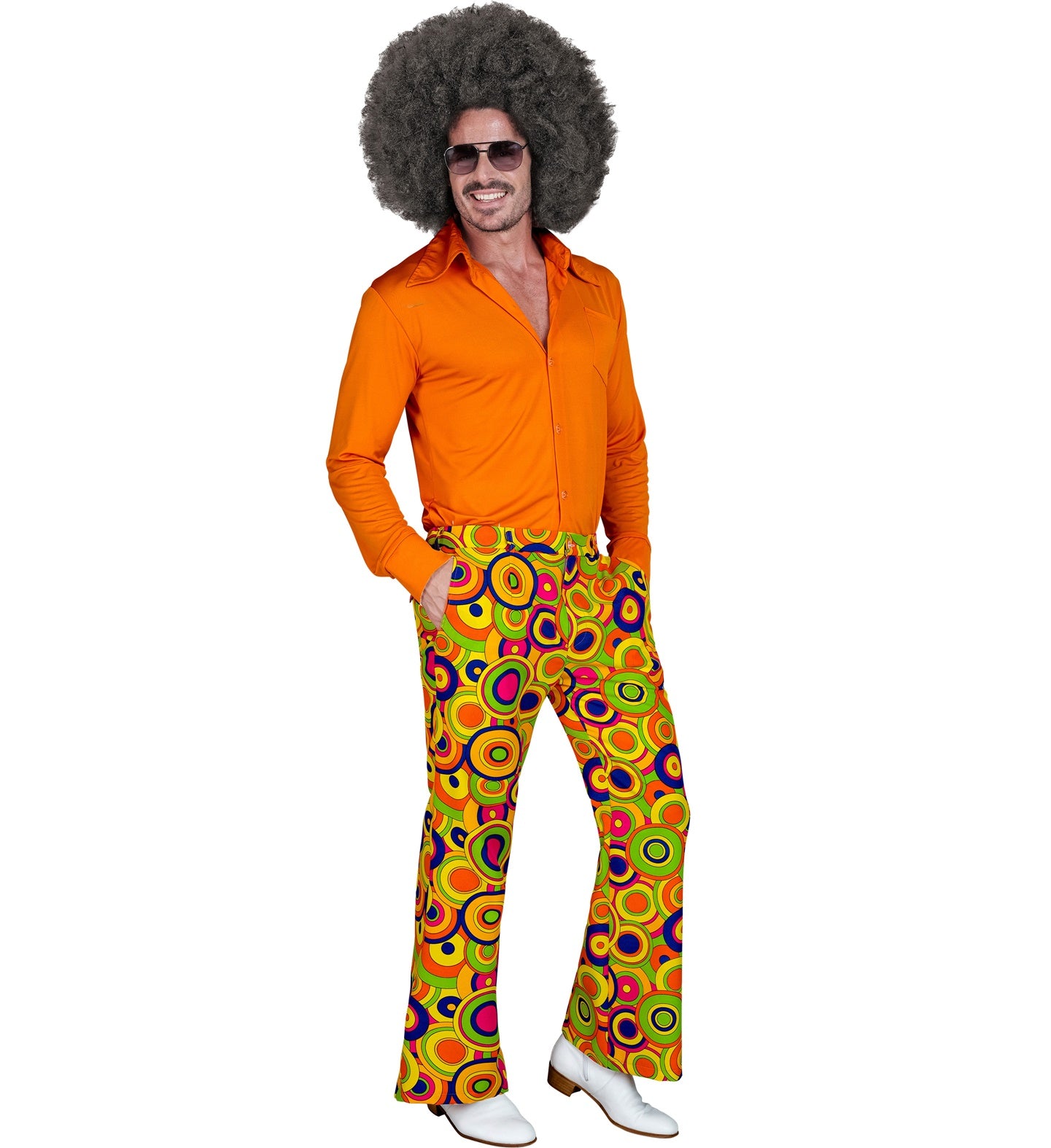 70's Groovy Disco Trousers Circles fancy dress costume
