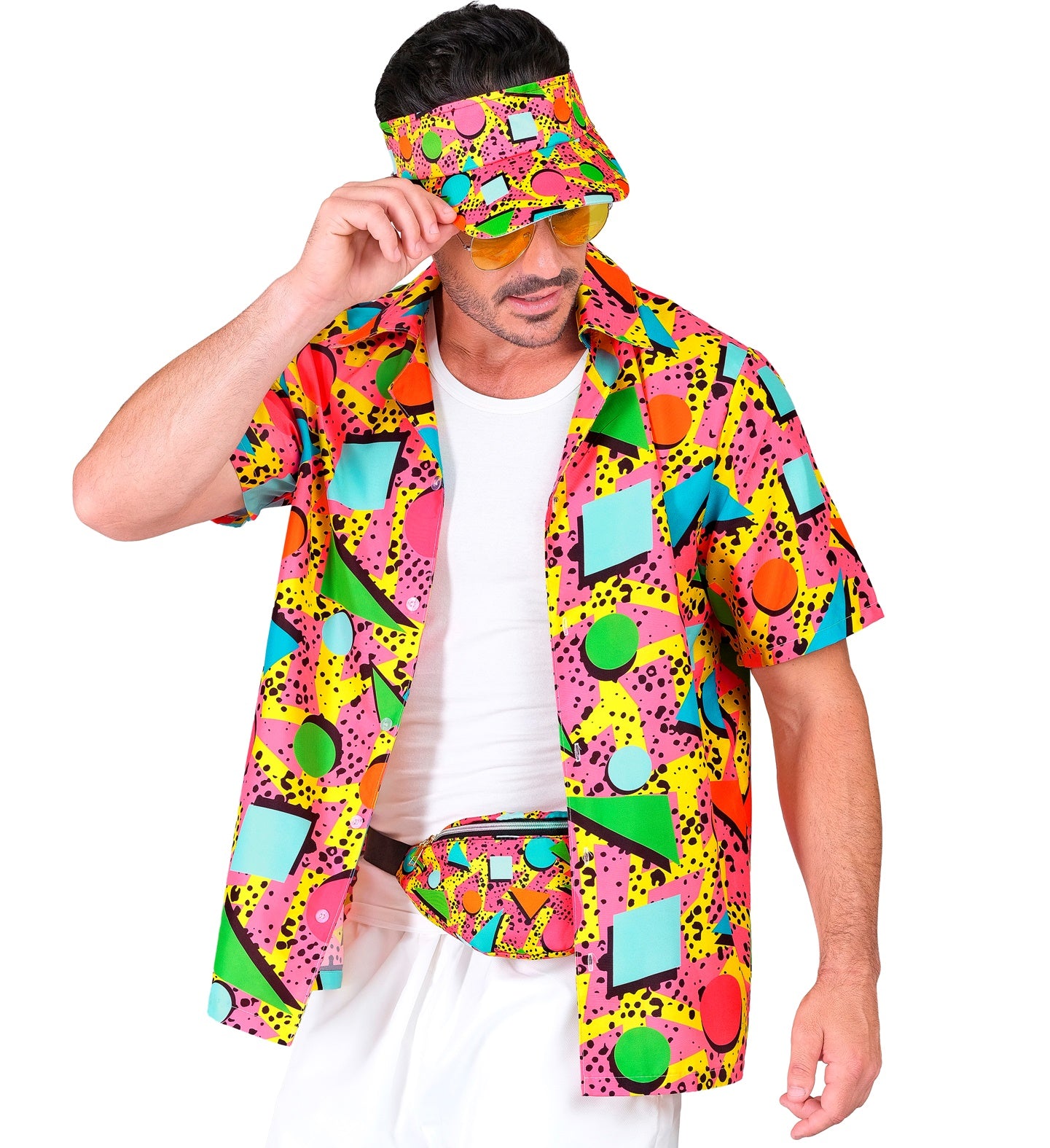 men's 80's Funky Fashion Shirt Pink