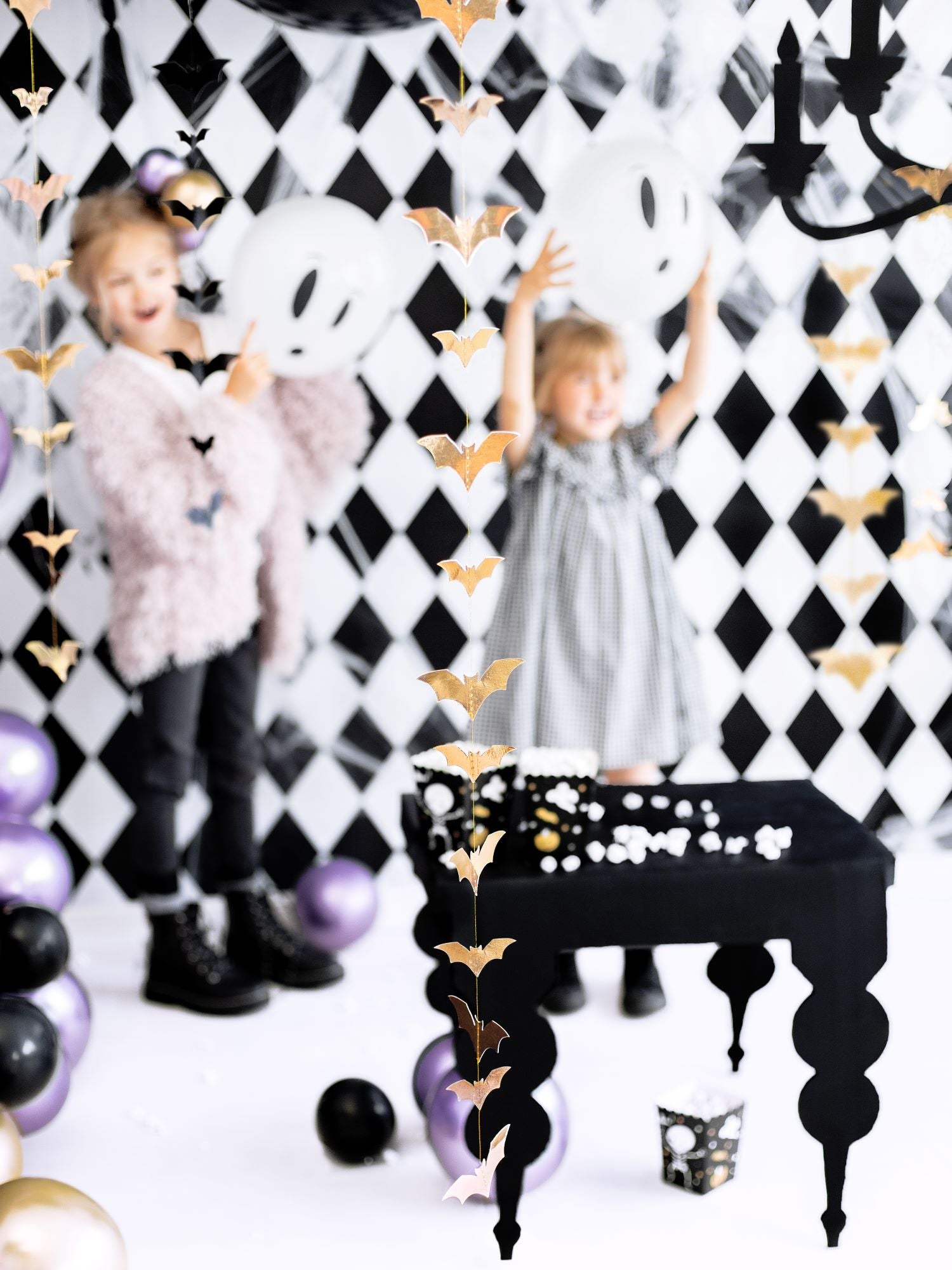 Bats Paper Garland Gold Halloween Decoration