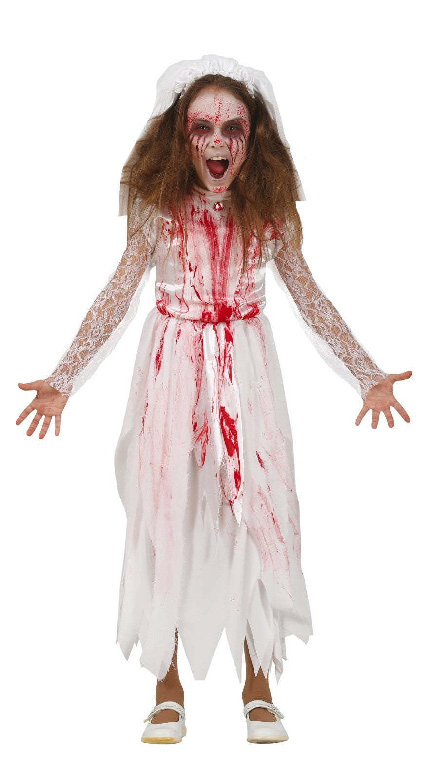 Fun World Junior Teen Girls Ghost Zombie Halloween Costume