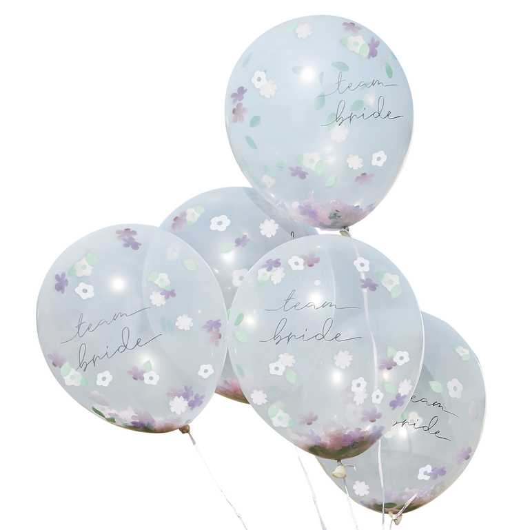 Boho Floral Confetti Hen Party Balloons decorations