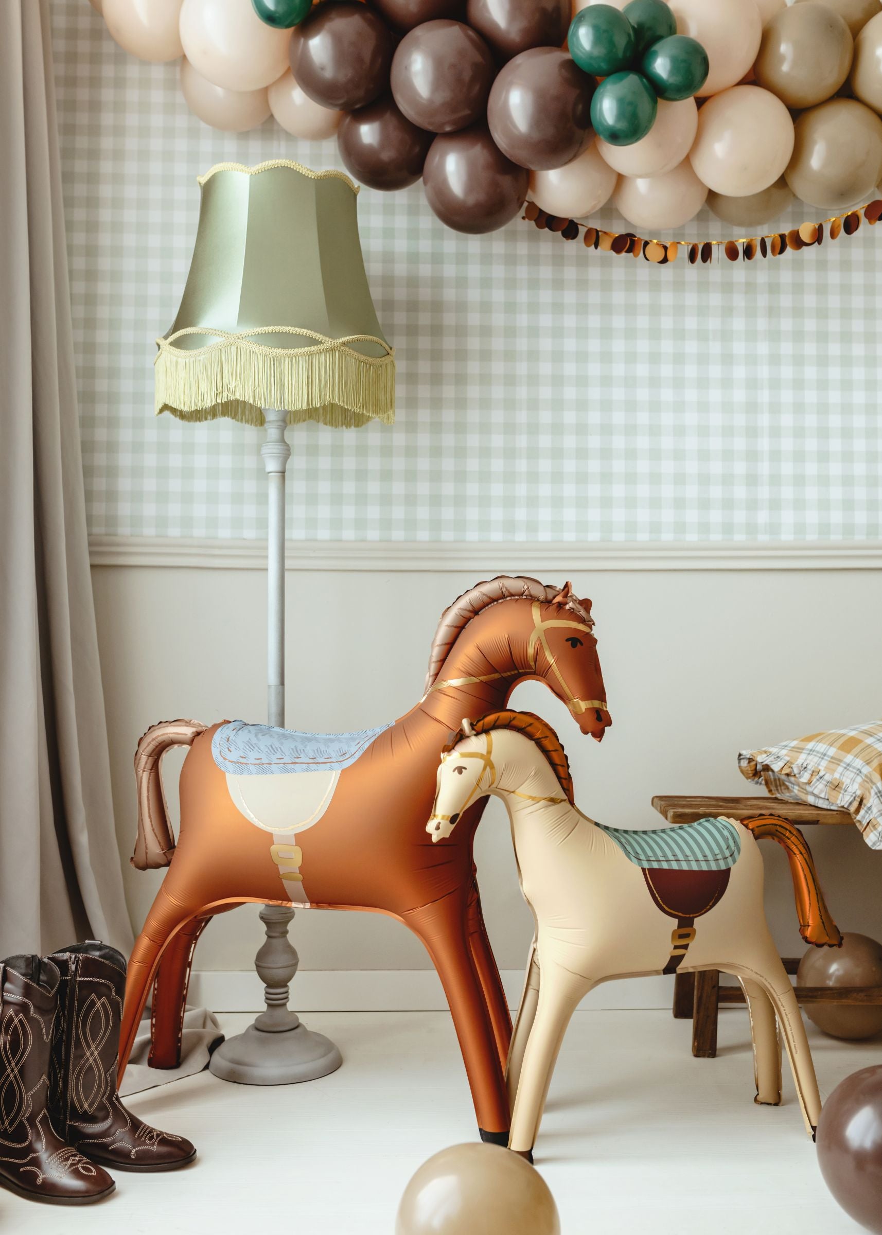 Brown Horse Shaped Foil Balloon party decoration
