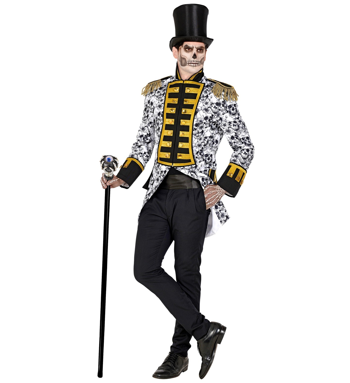 Cane with Floating Eyeball. day of the dead costume accessory