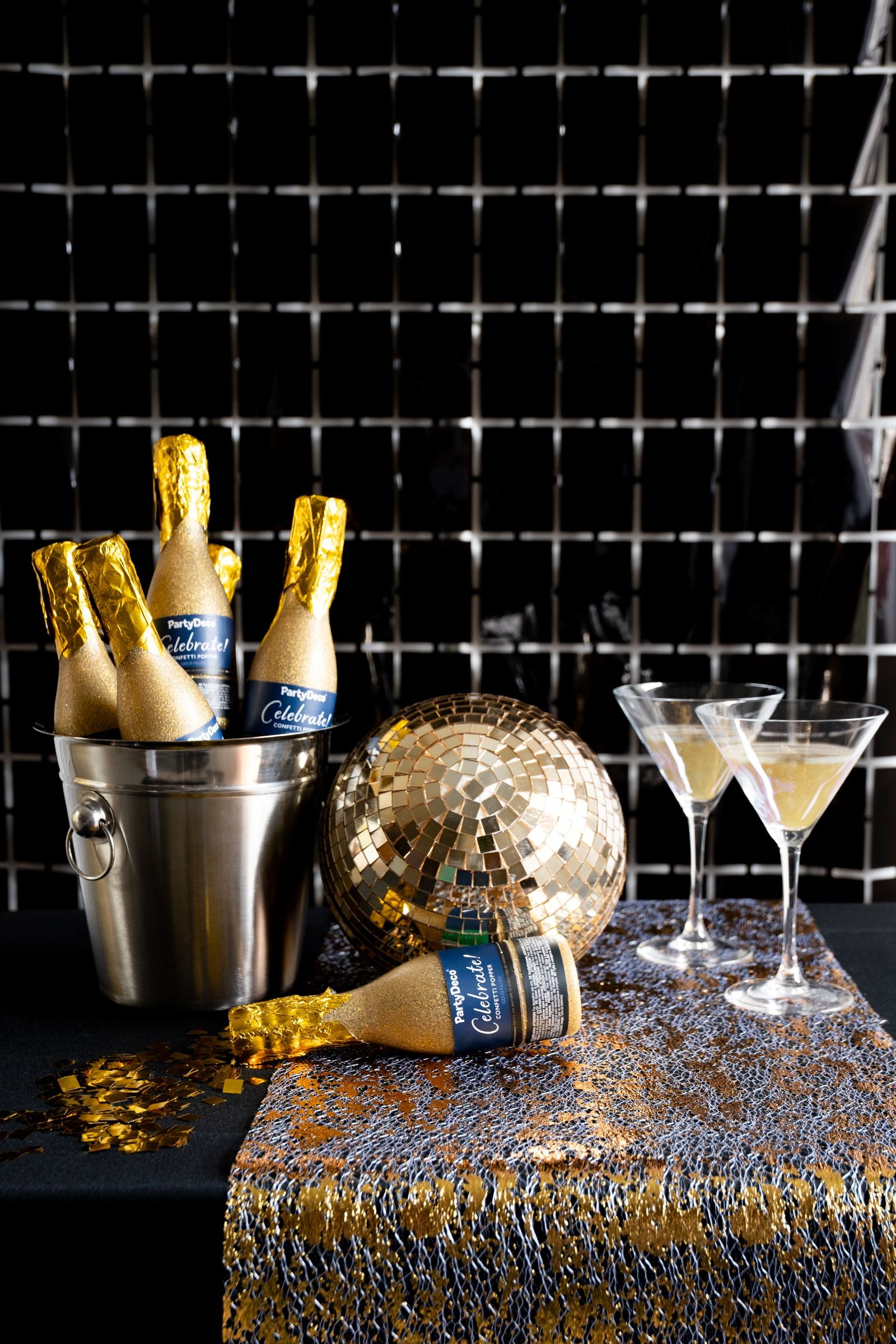 Champagne Confetti Cannon Gold 20.5cm