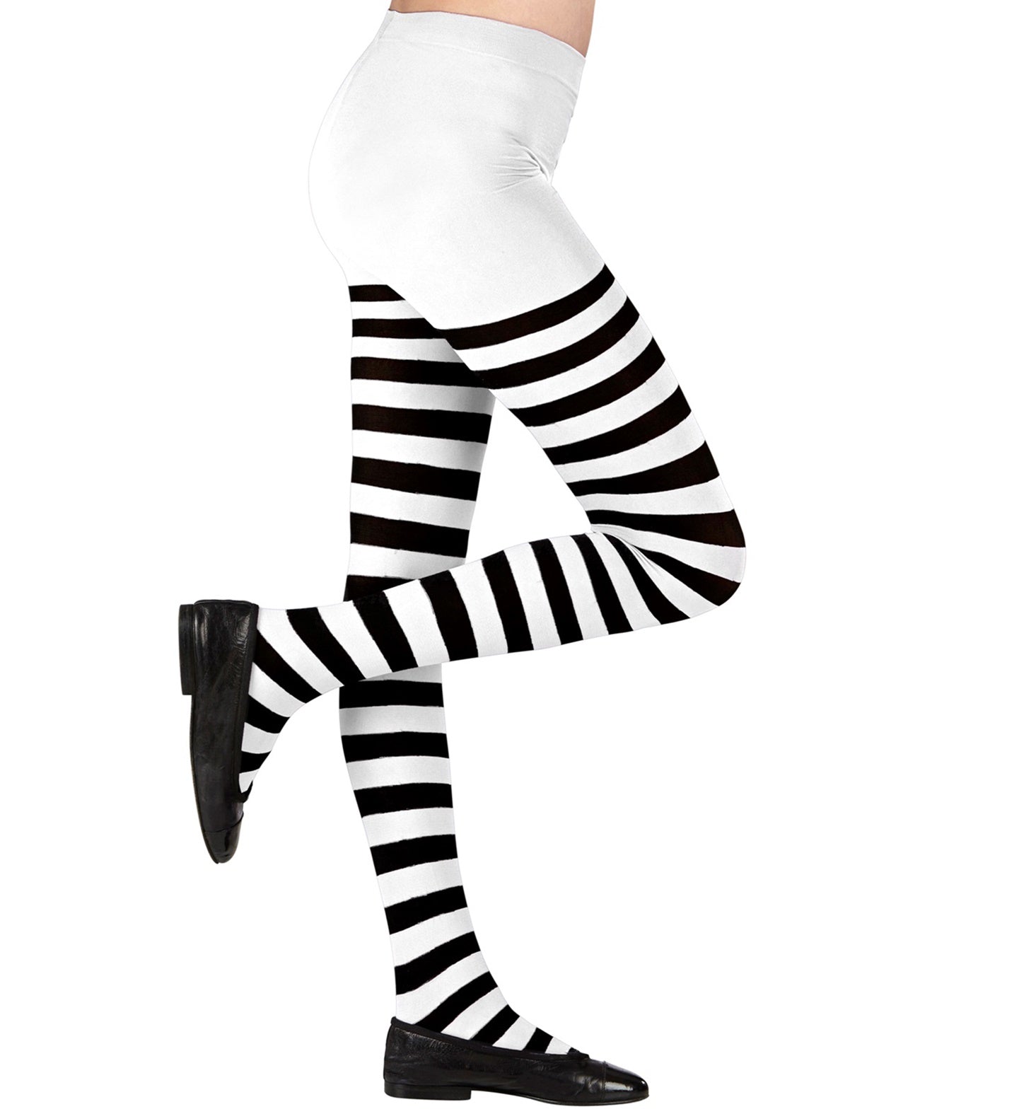 Children's White and Black Striped stockings