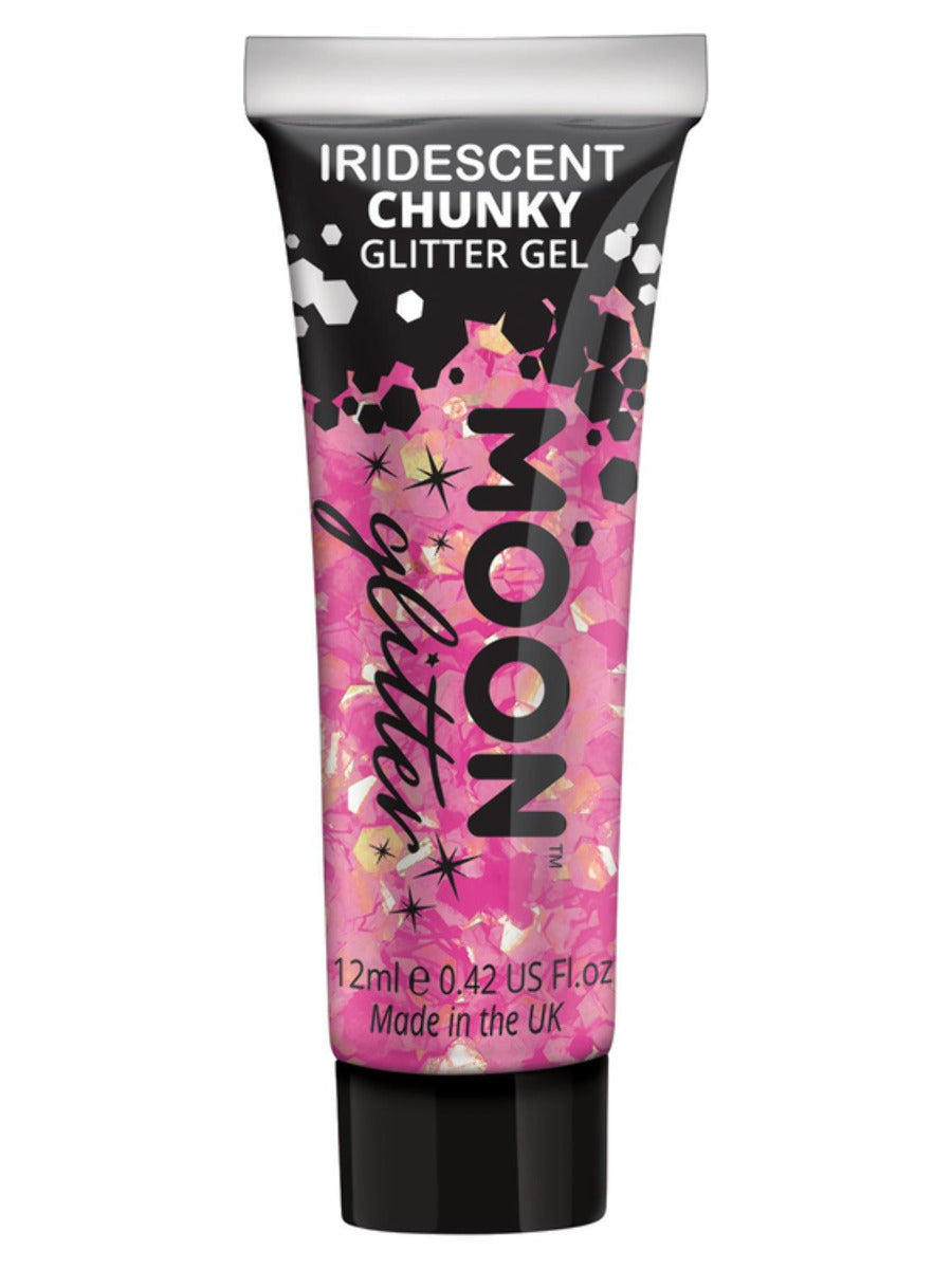 Moon Glow Chunky Glitter Pink Face Body Gel 12ml