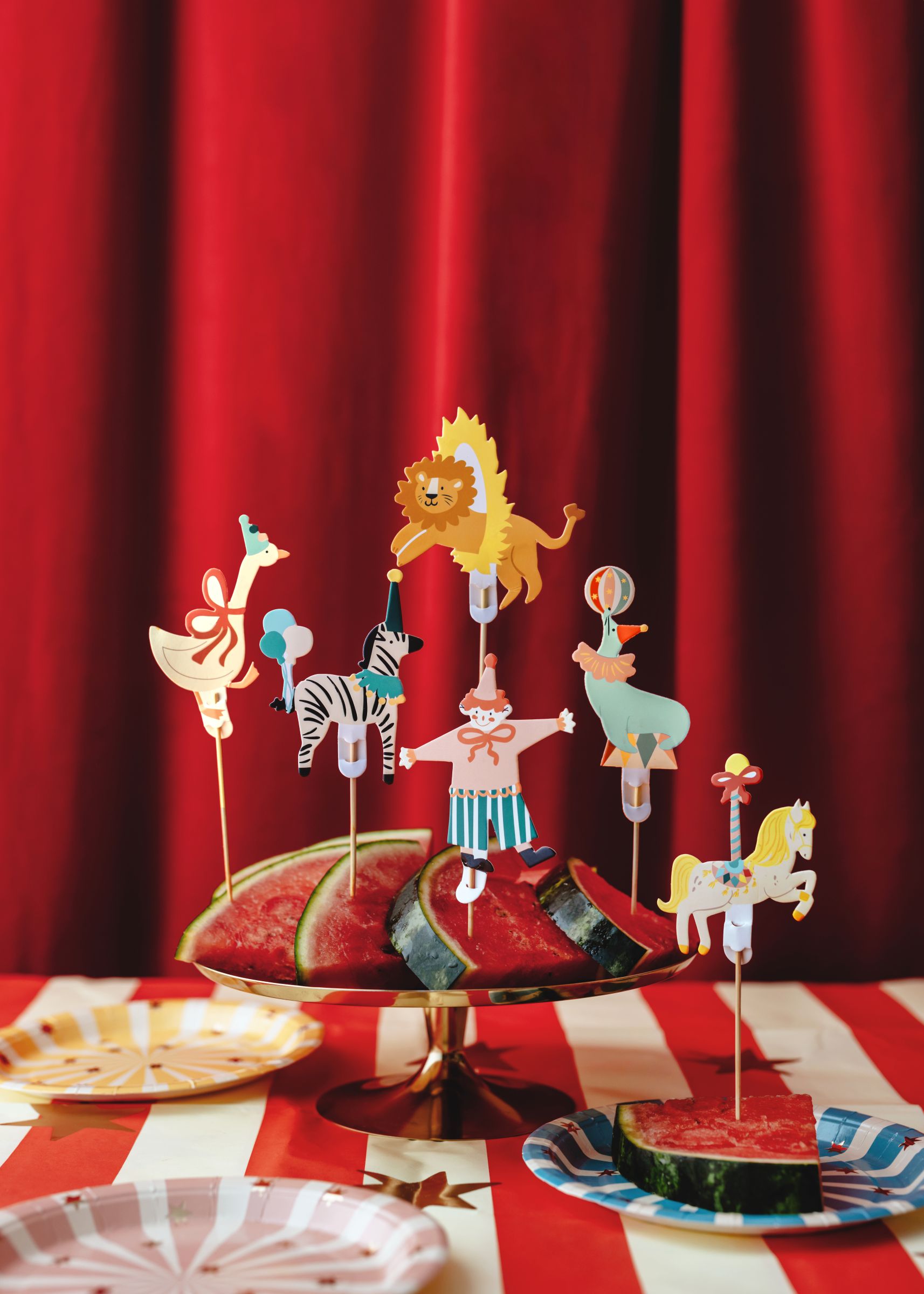 Circus Cupcake Toppers party decoration