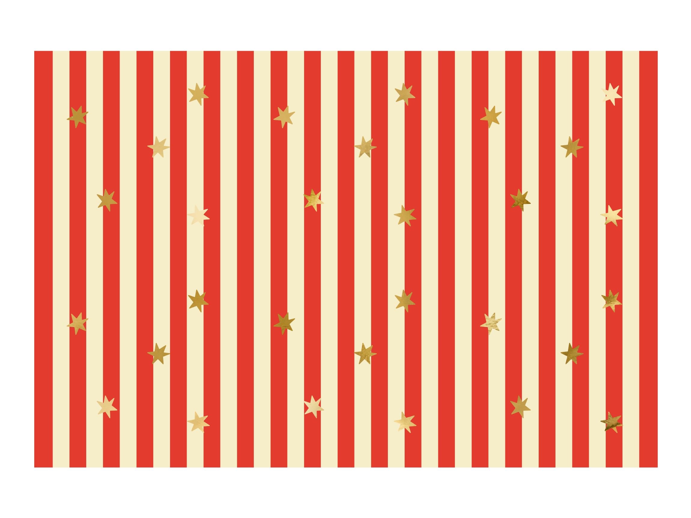 Circus Tent Stars and Stripes Paper Tablecloth