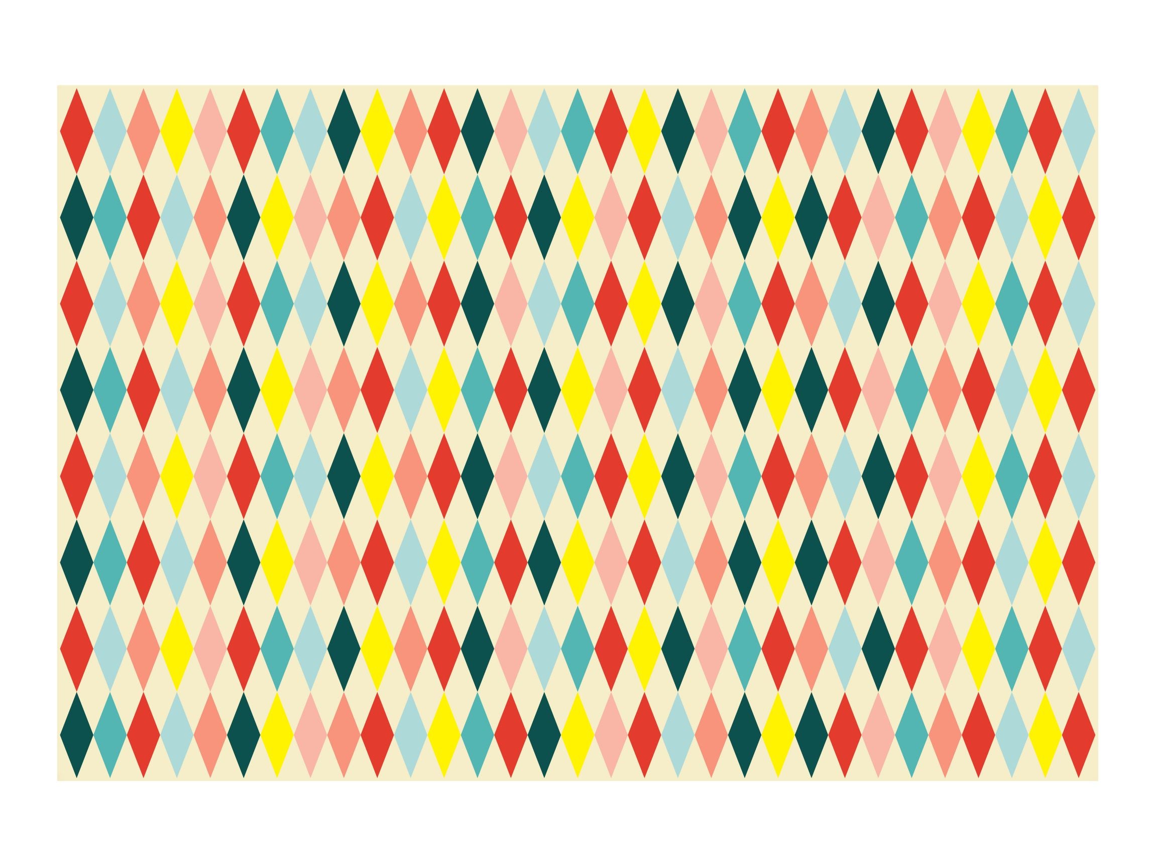 Circus themed Diamonds Paper Tablecloth