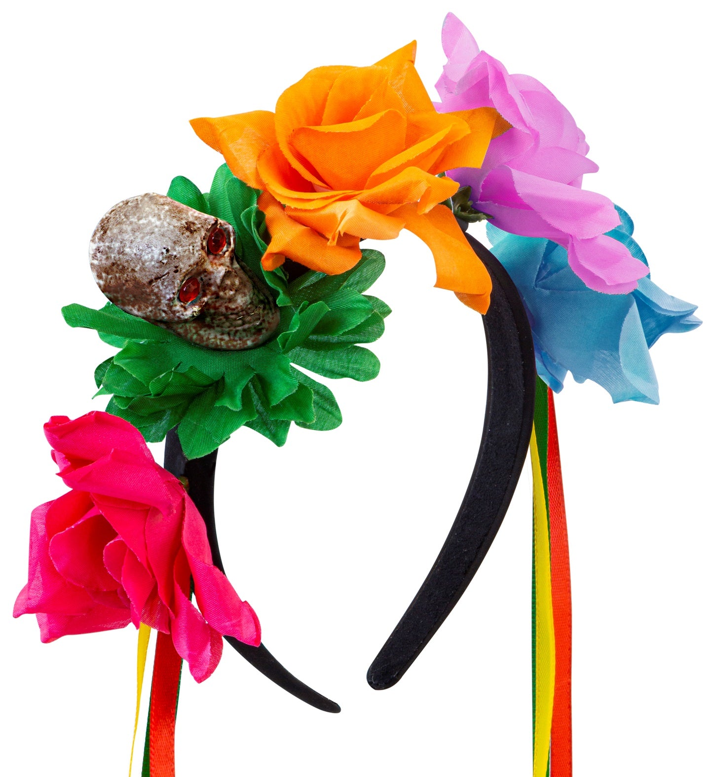 Coloured Roses Catrina Headpiece