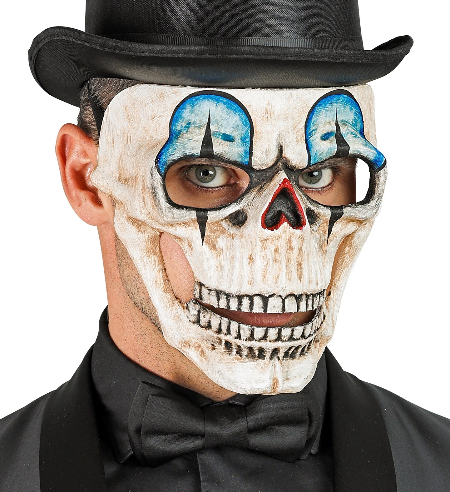 Day of the Dead Commedia Dell'Arte Clown Skull Mask