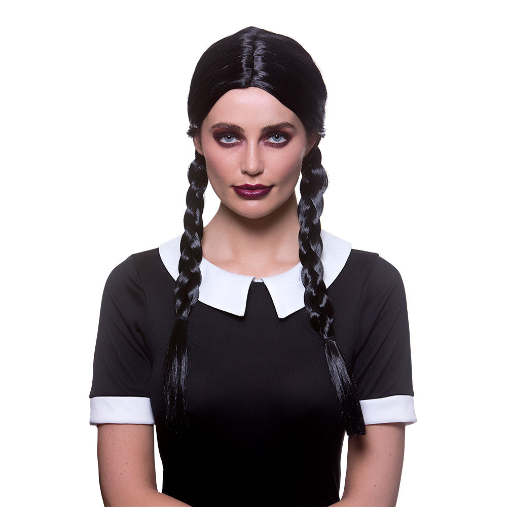 Creepy Schoolgirl Wednesday Wig