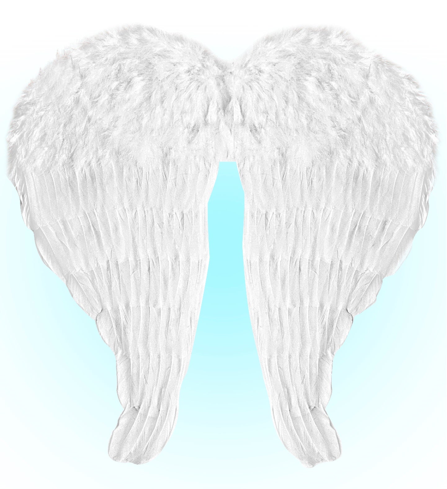 Deluxe Large White Feather Wings 66x62cm