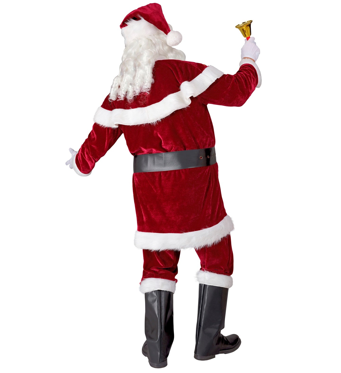 Deluxe Traditional Santa Claus Suit Costume rear view