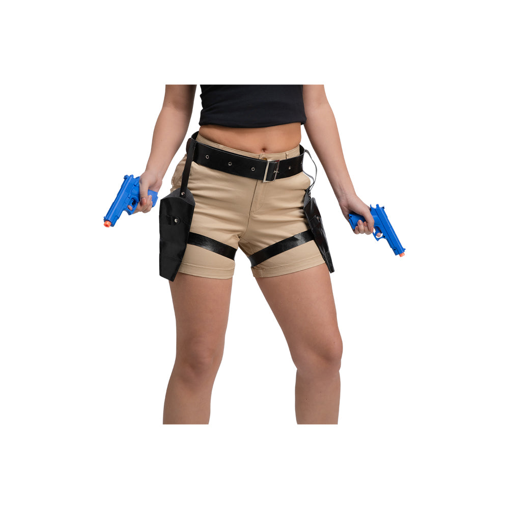 Double Thigh Holsters with Guns