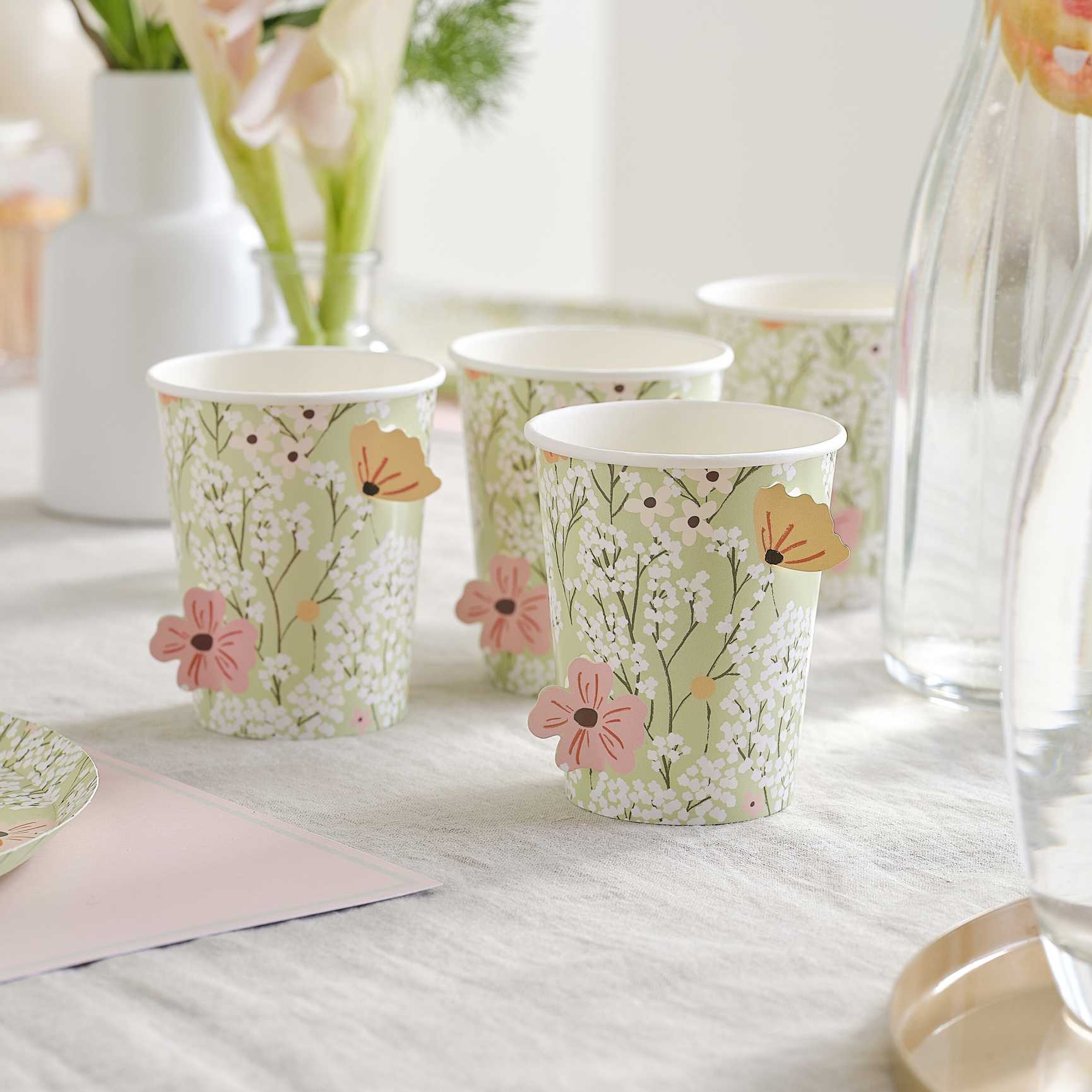 Floral Baby Shower Cups