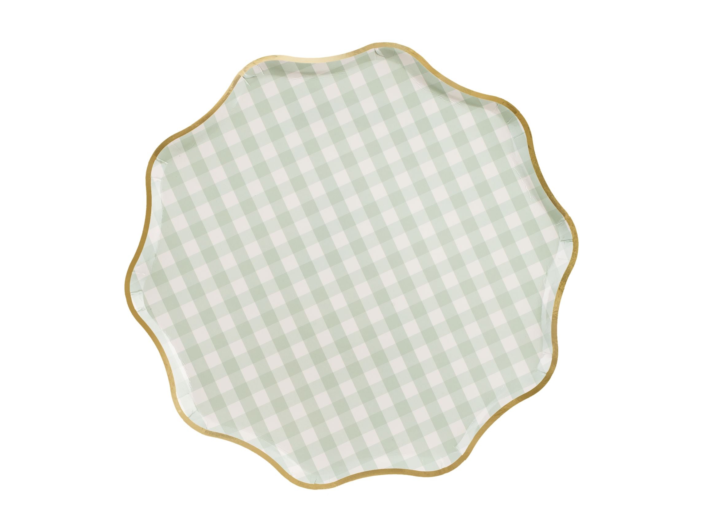 Gingham Paper Plates 23cm