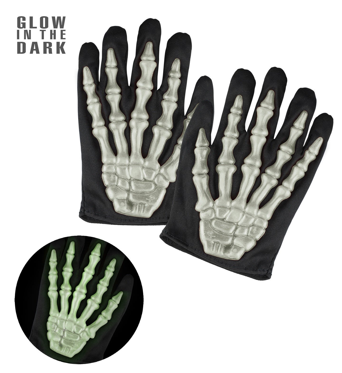 Glow in the Dark 3D Skeleton Gloves Children's