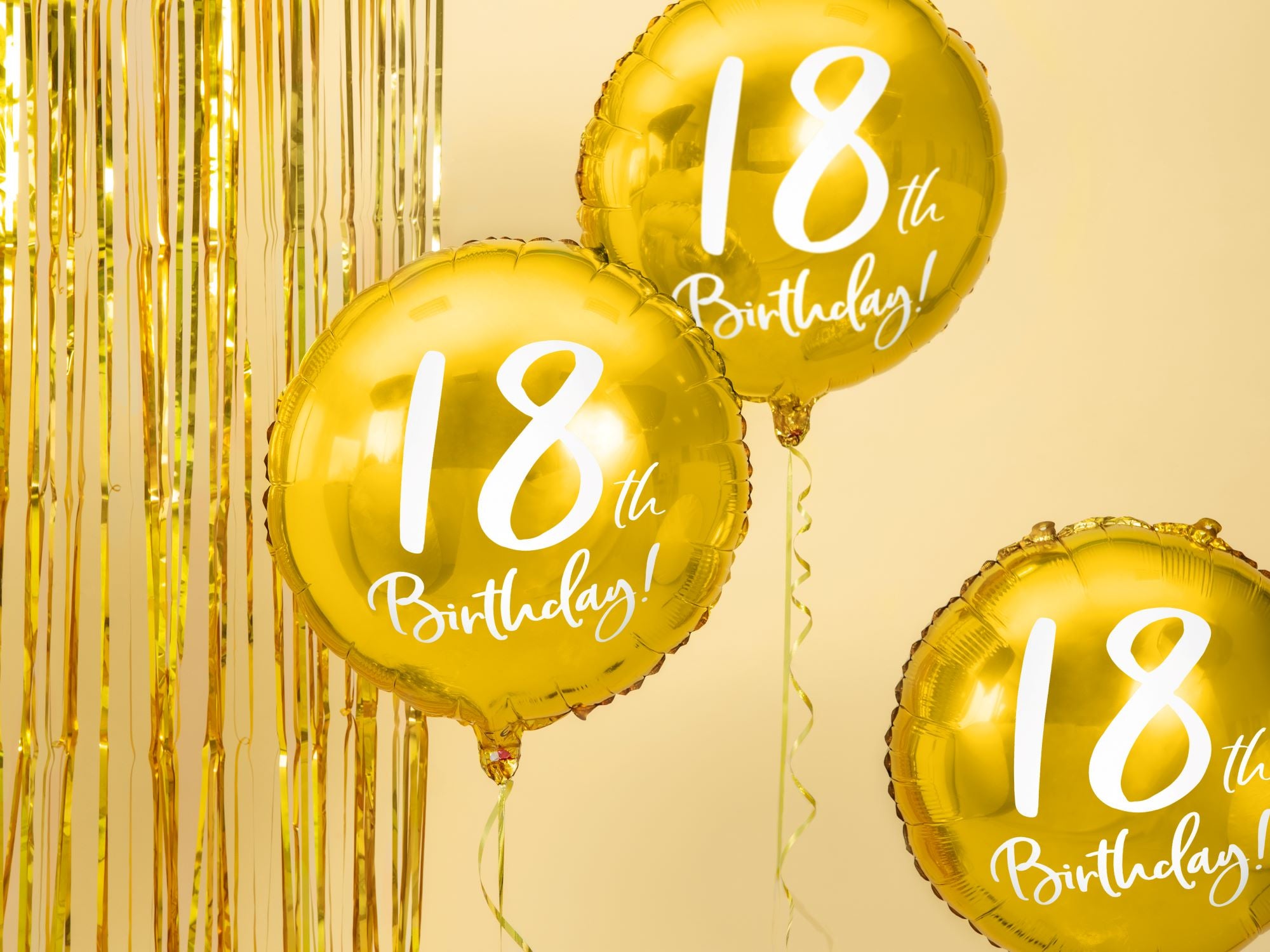 Gold 18th Birthday Foil Balloon