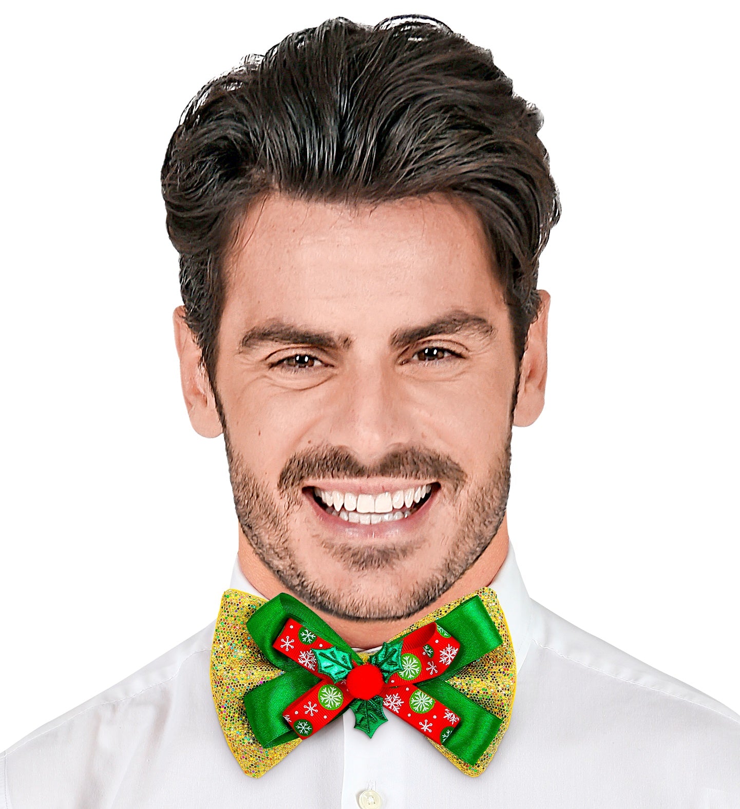 Gold Glitter Xmas Bowtie