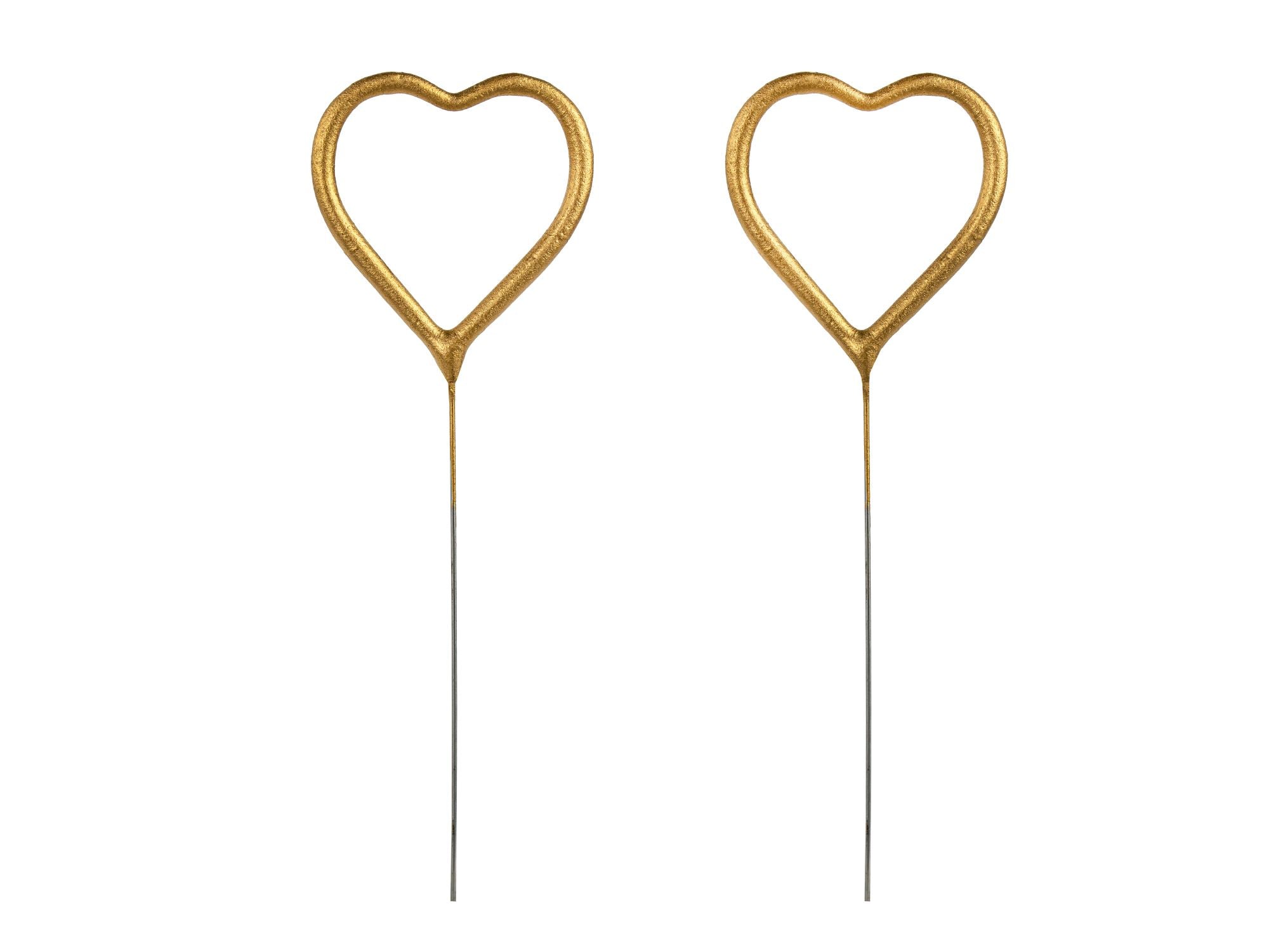 Gold Heart Sparklers Pack of 2