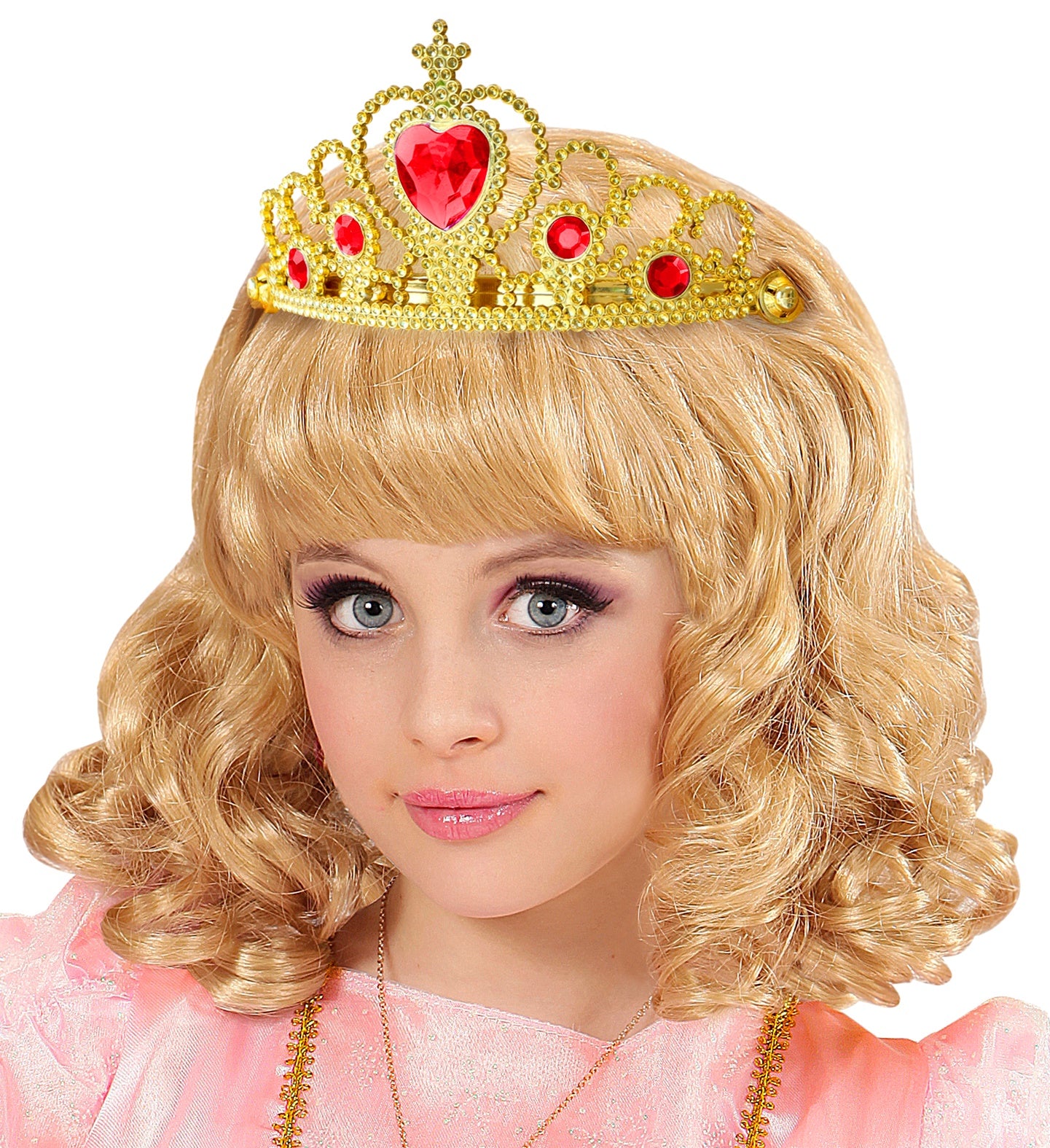 Child's Gold Queen's Tiara with Red Gems