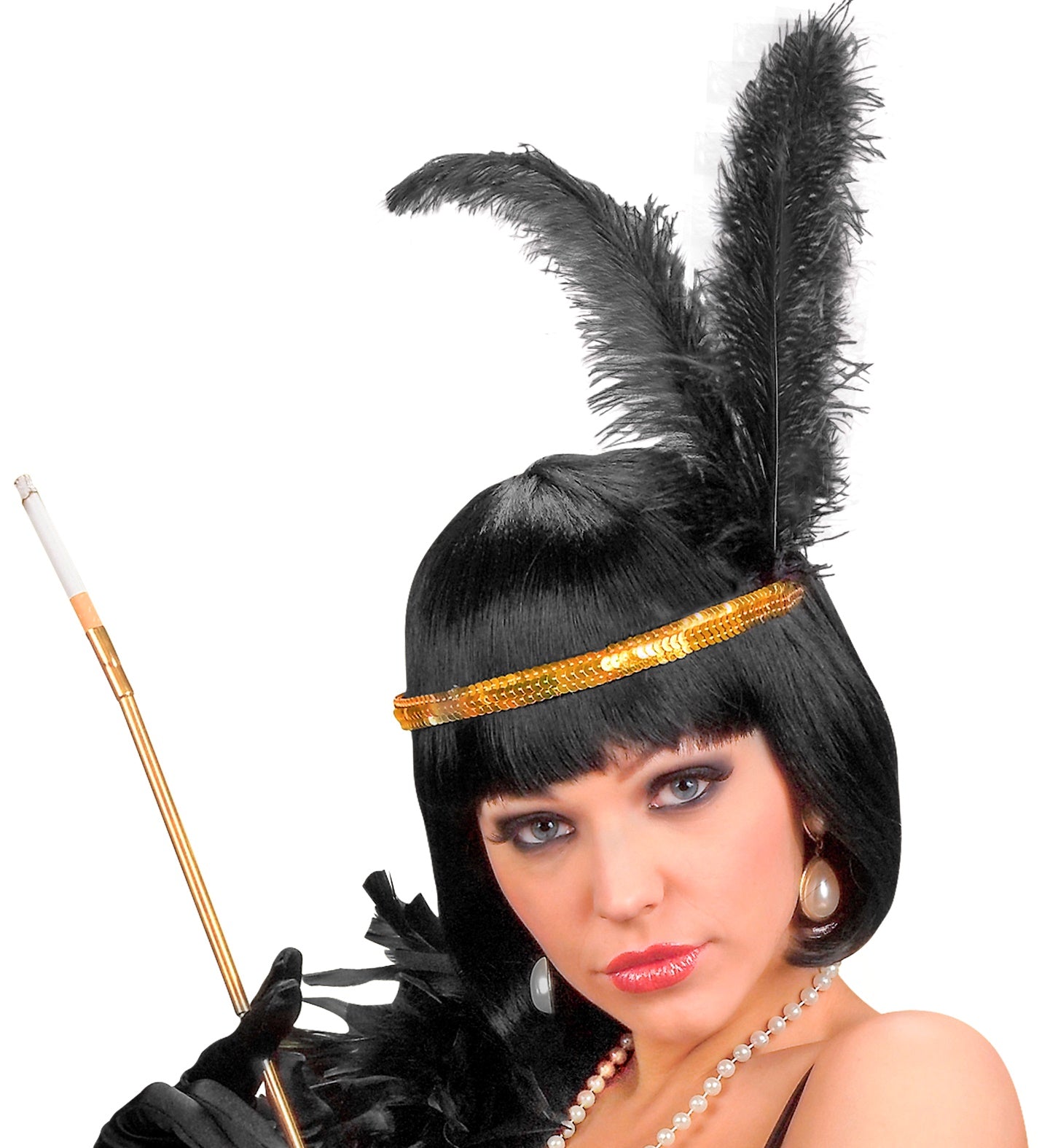 Gold Sequin Flapper Headband