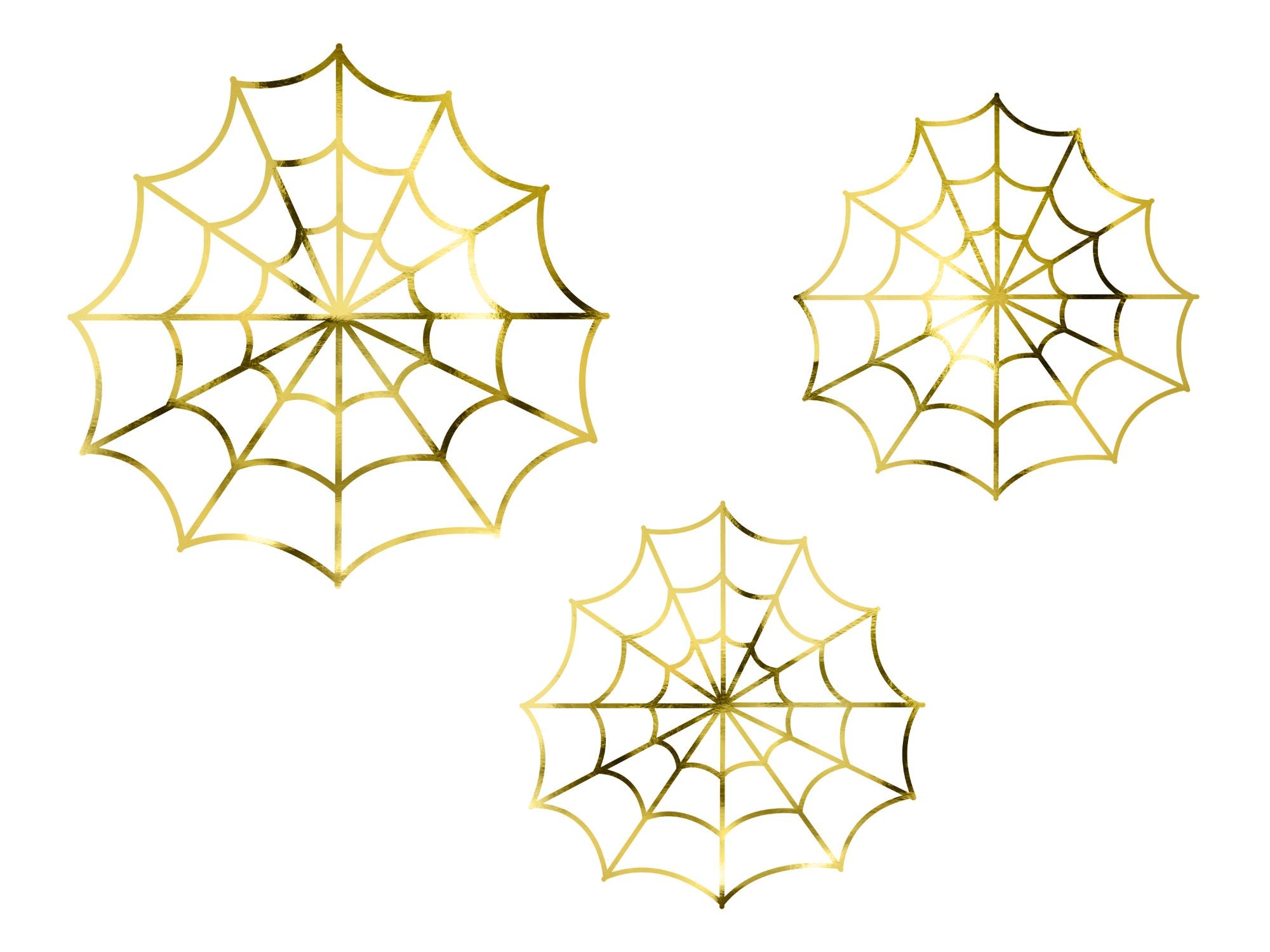 Gold Spider Web Paper Decorations