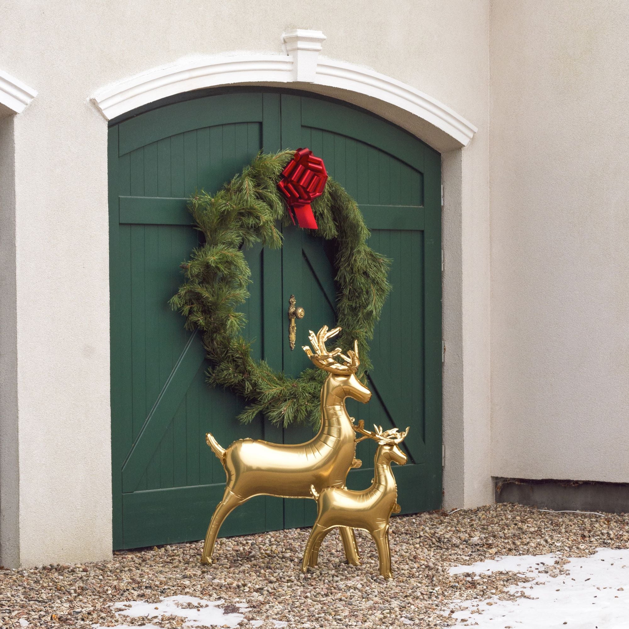 Gold Standing Reindeer Foil Balloon