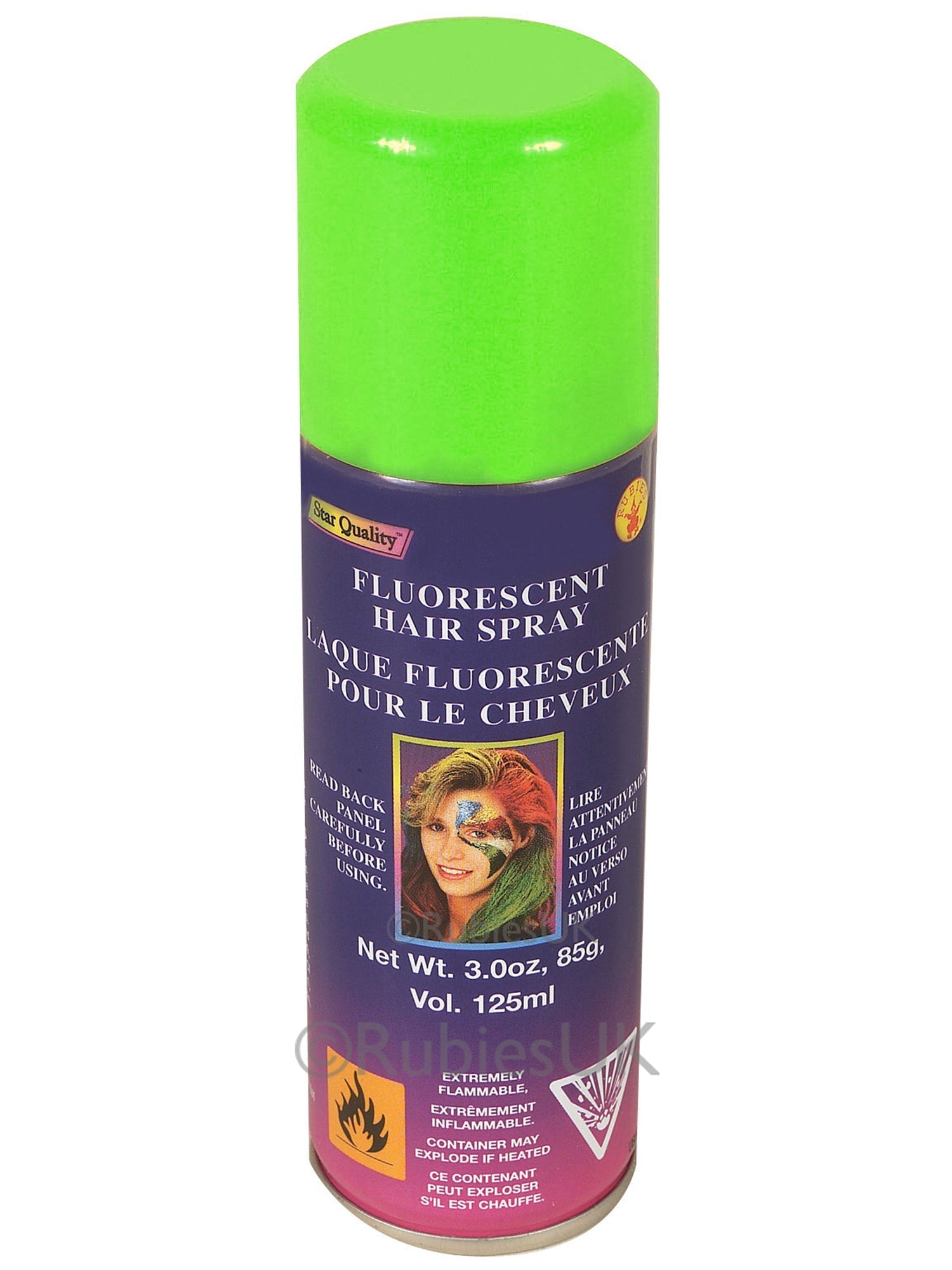 Green Fluorescent Hair Spray