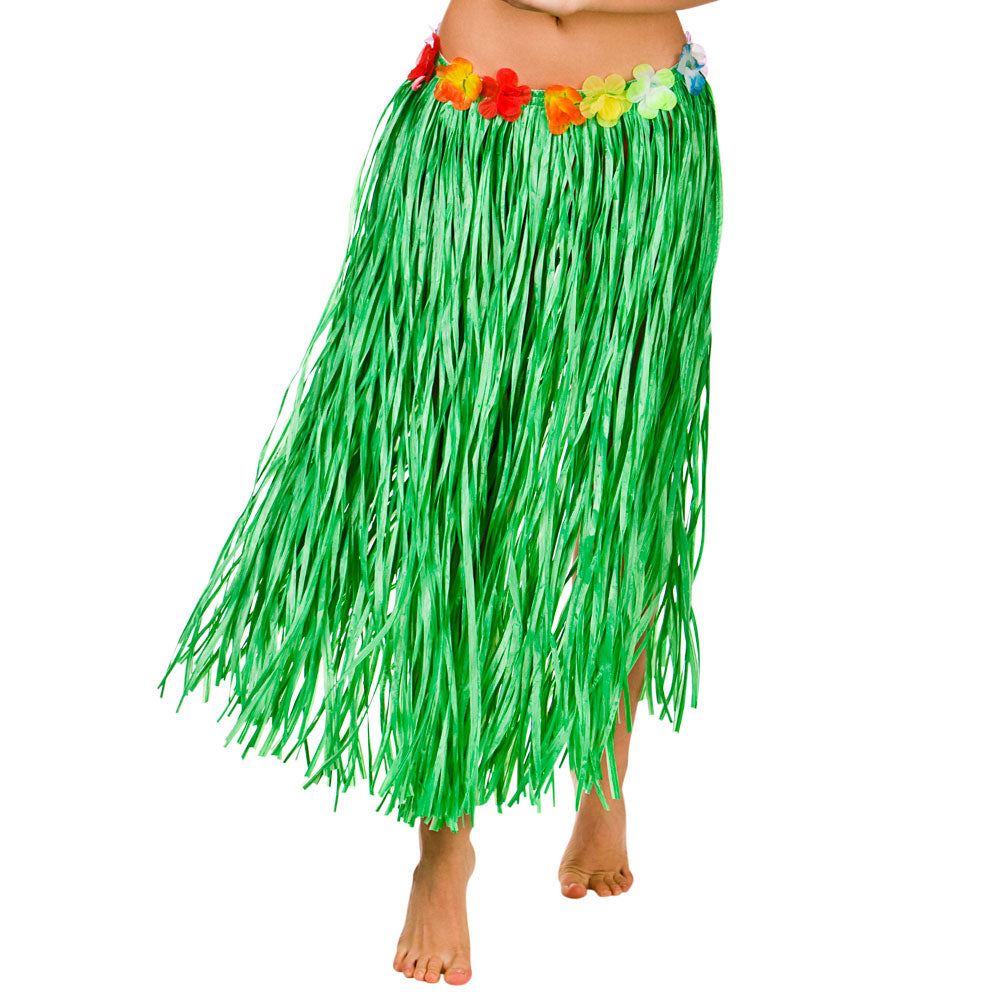 Green Hawaiian Grass Skirt 80cm