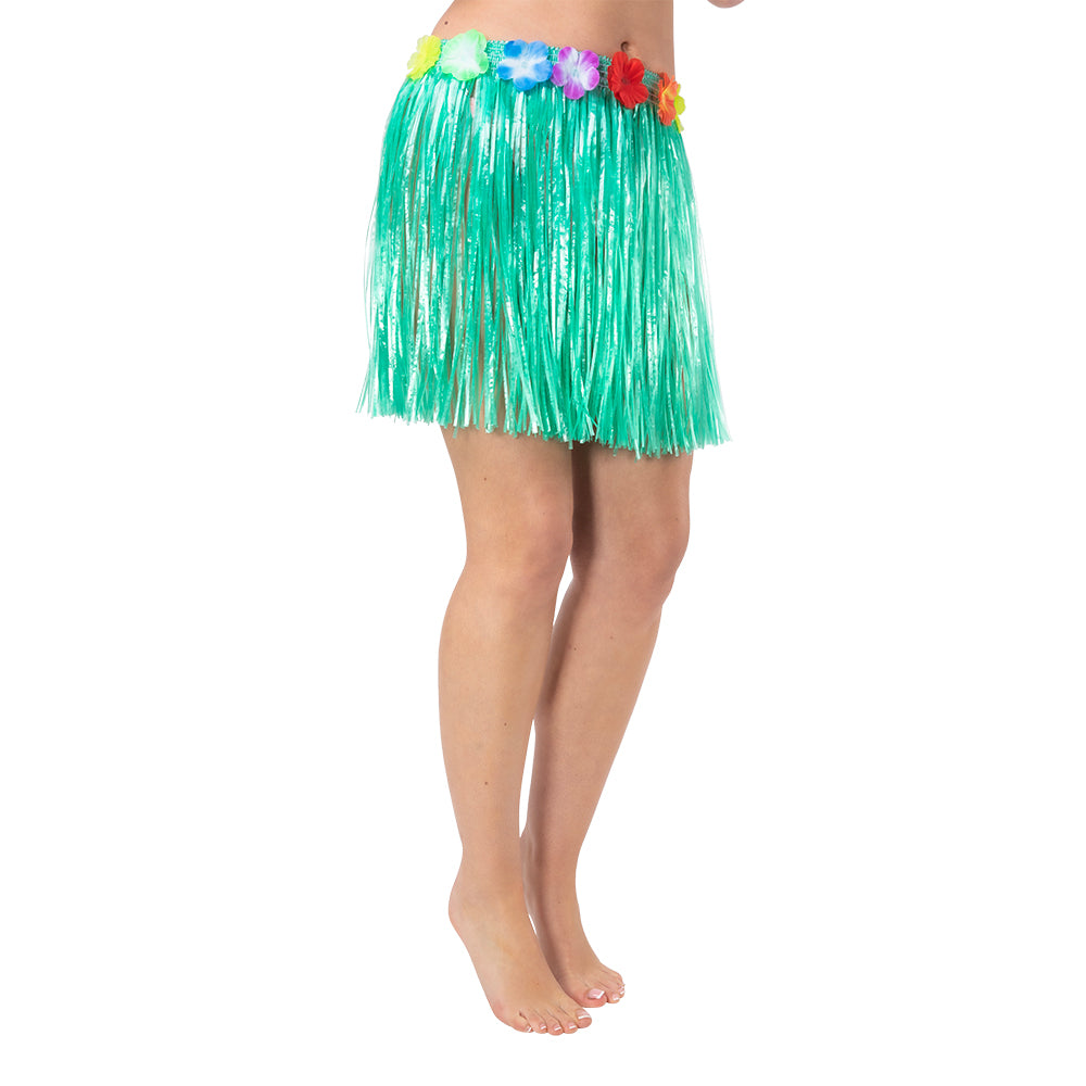 Green Hawaiian Grass Hula Skirt