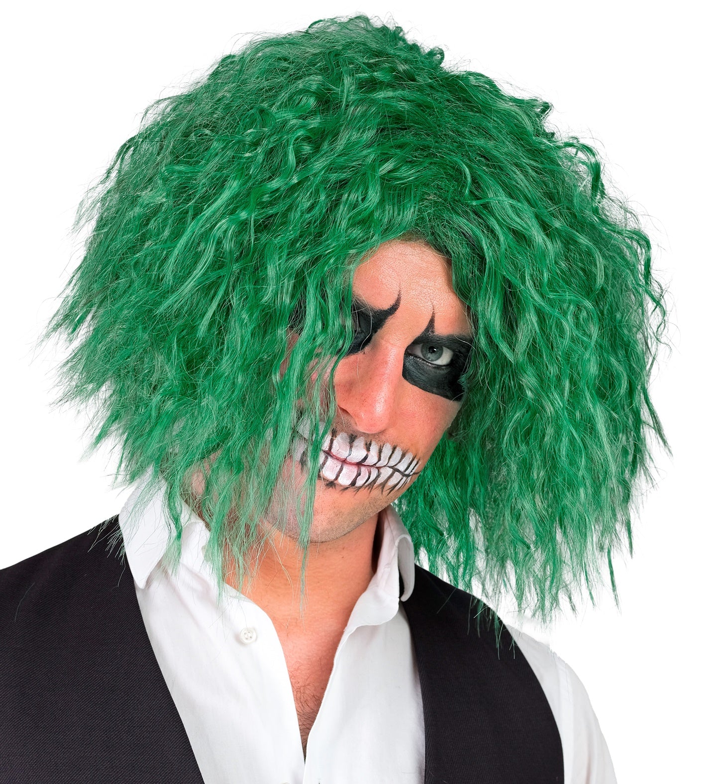 Green Sinister Clown Joker Wig