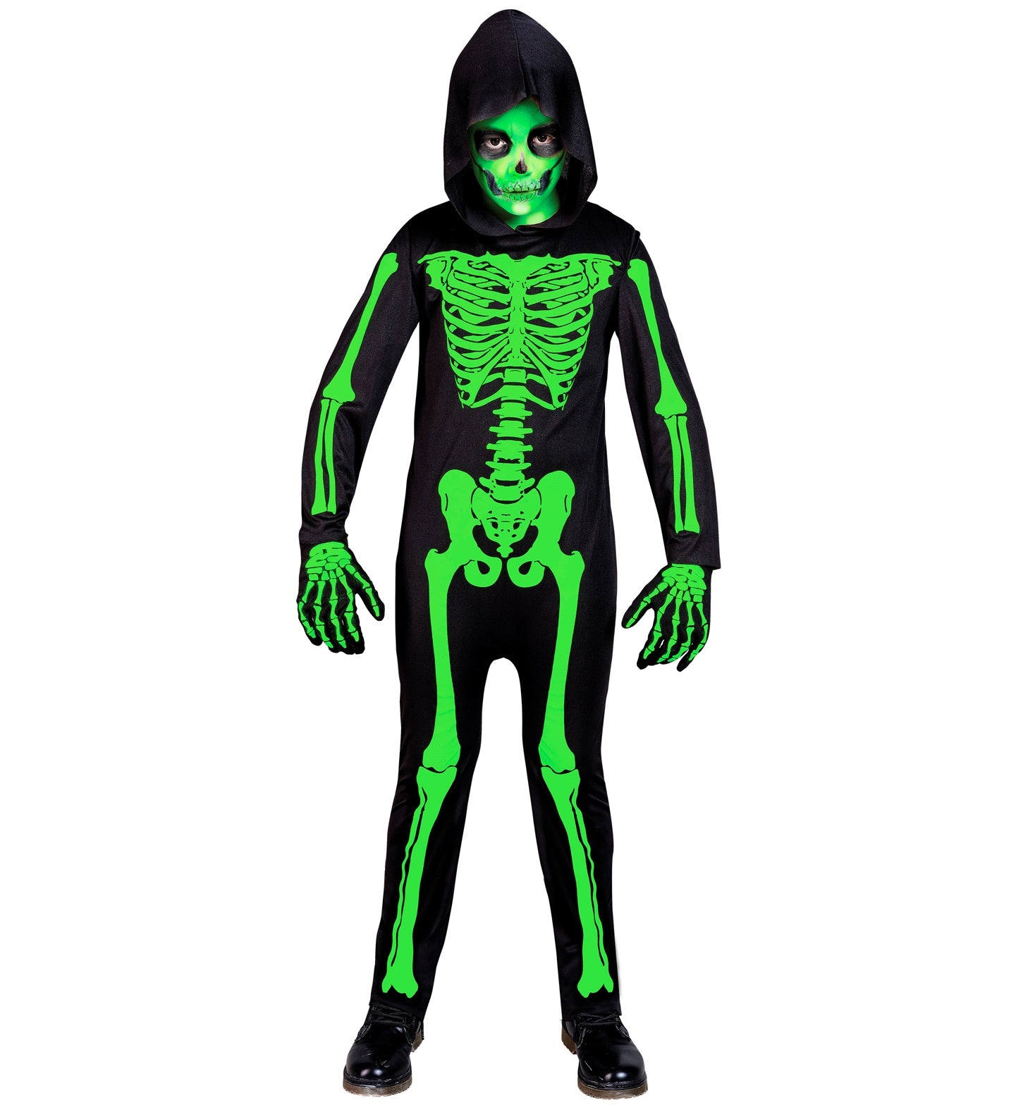 Green Skeleton Halloween Costume Boy