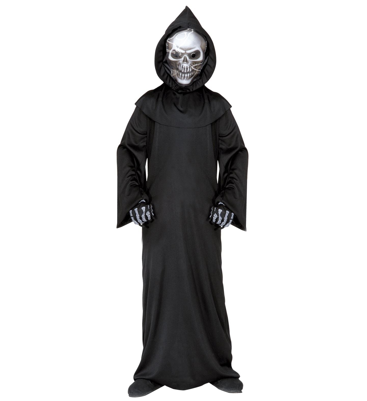 Grim Reaper Costume with Holographic Mask Kids
