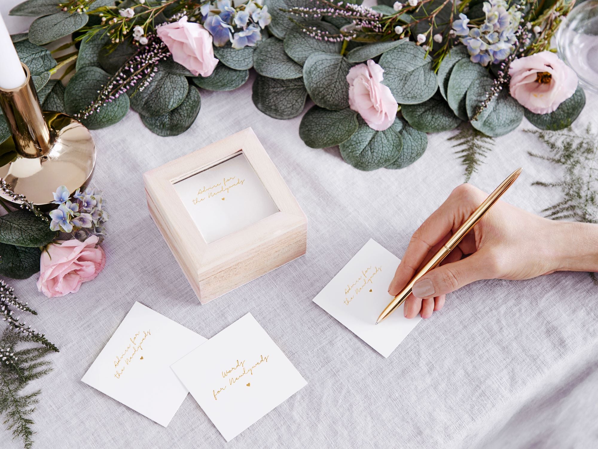 Guest Book Wedding Advice Cards Box