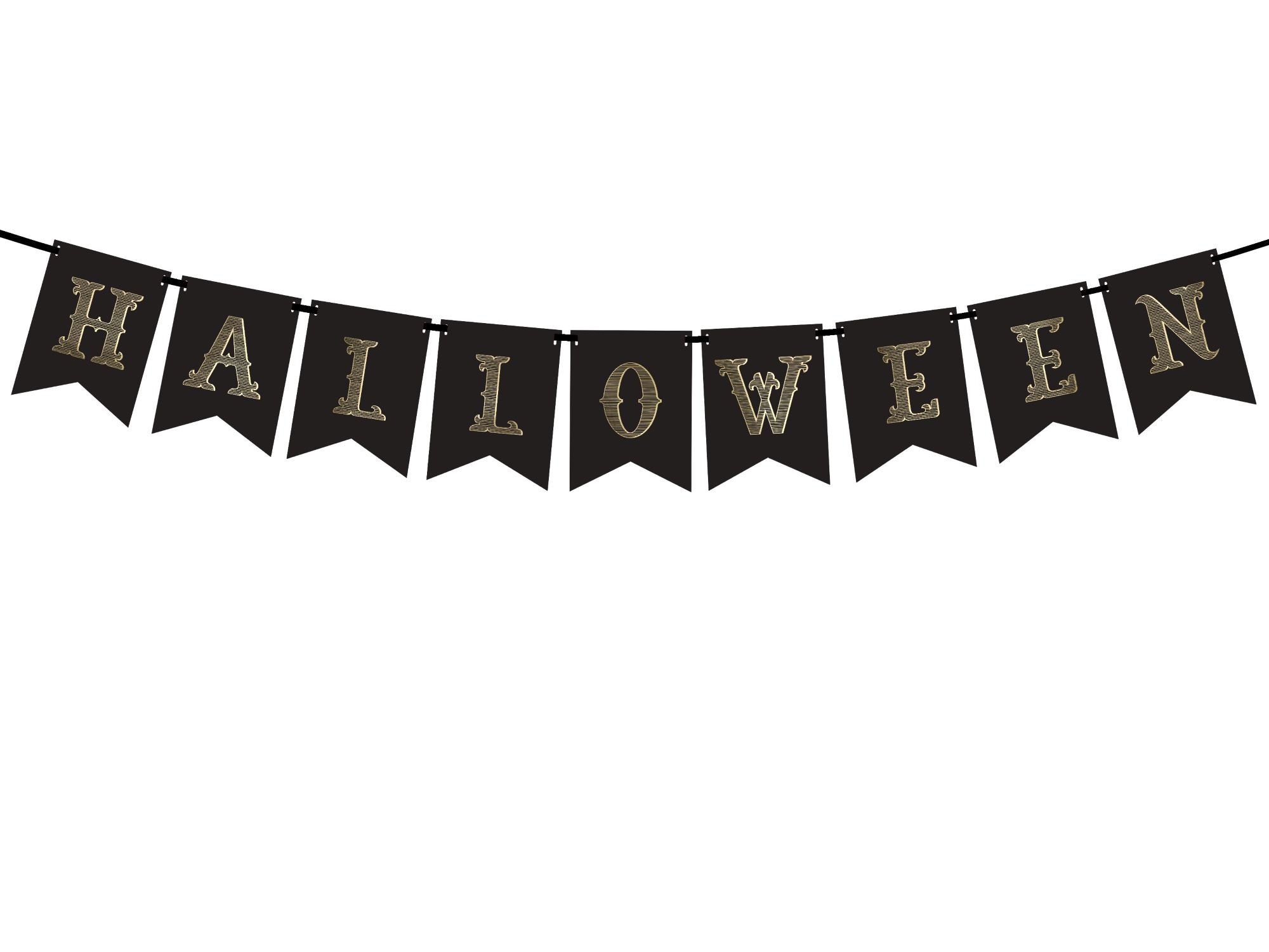 Halloween Bunting Black