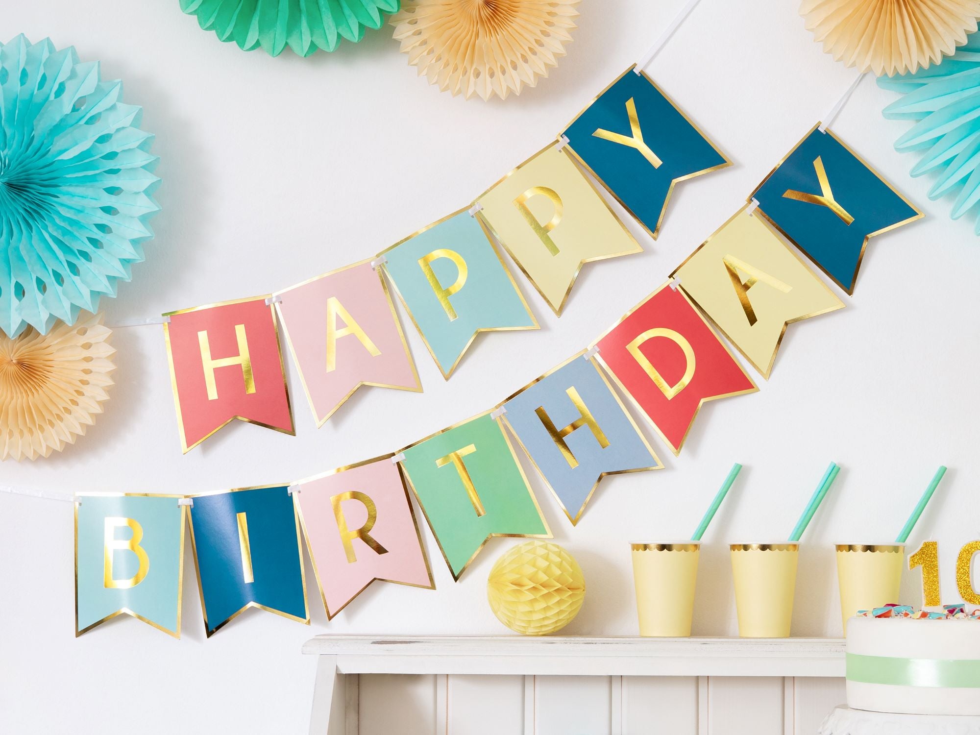 Happy Birthday Bunting party decoration