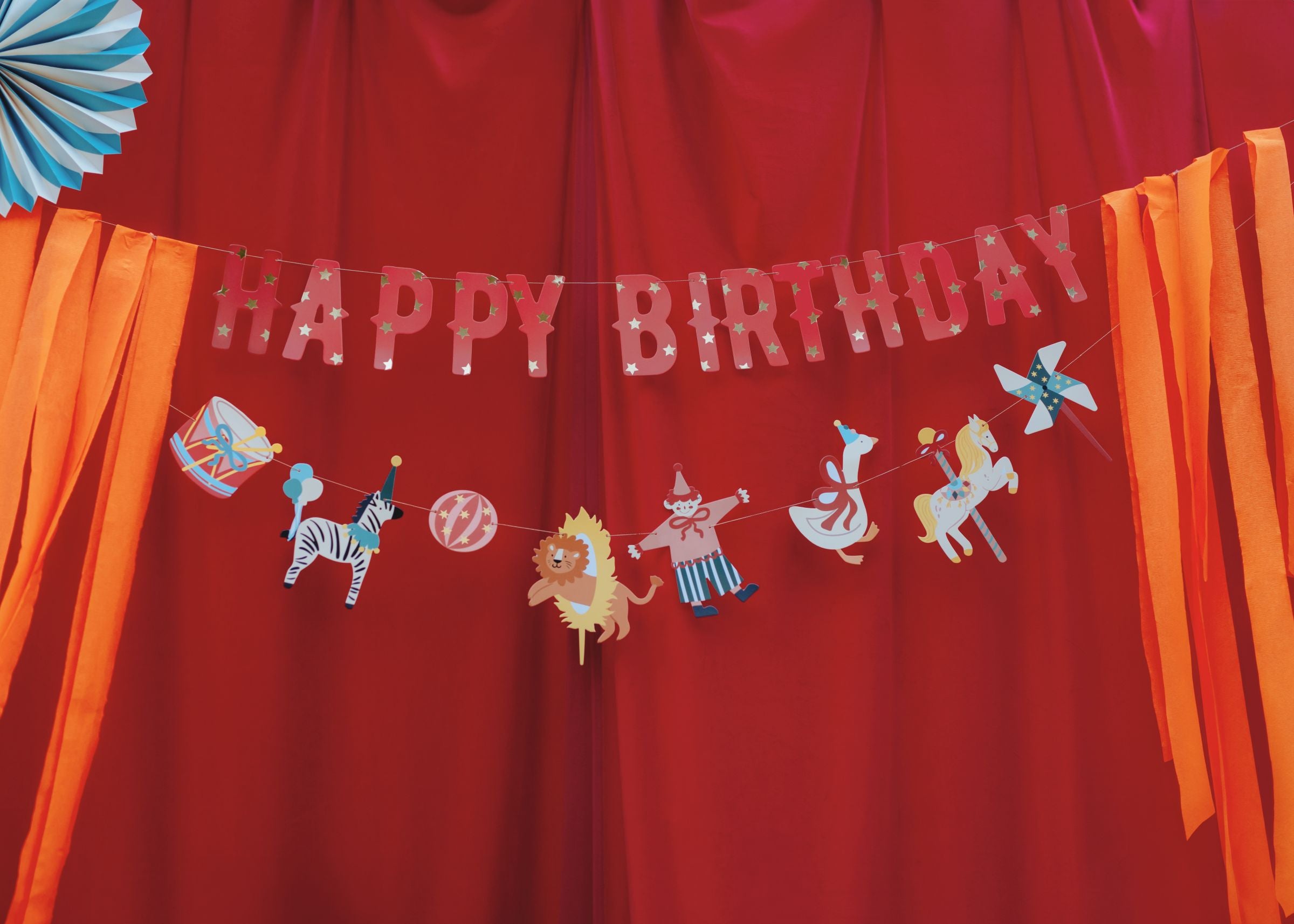 Happy Birthday Circus Banner