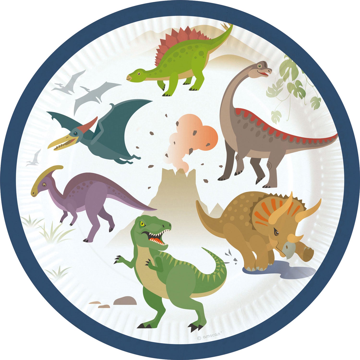 Happy Dinosaurs Paper Plates