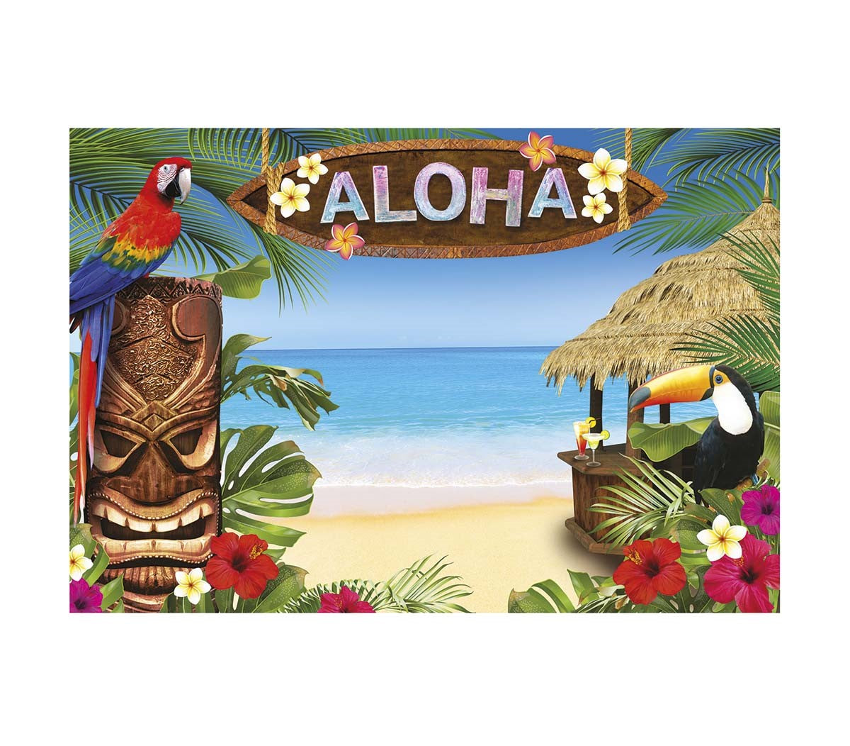 Hawaiian Party Backdrop Decoration