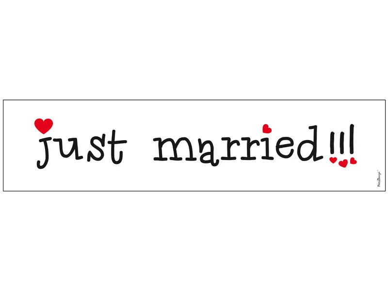 Just Married Wedding Car Number Plate