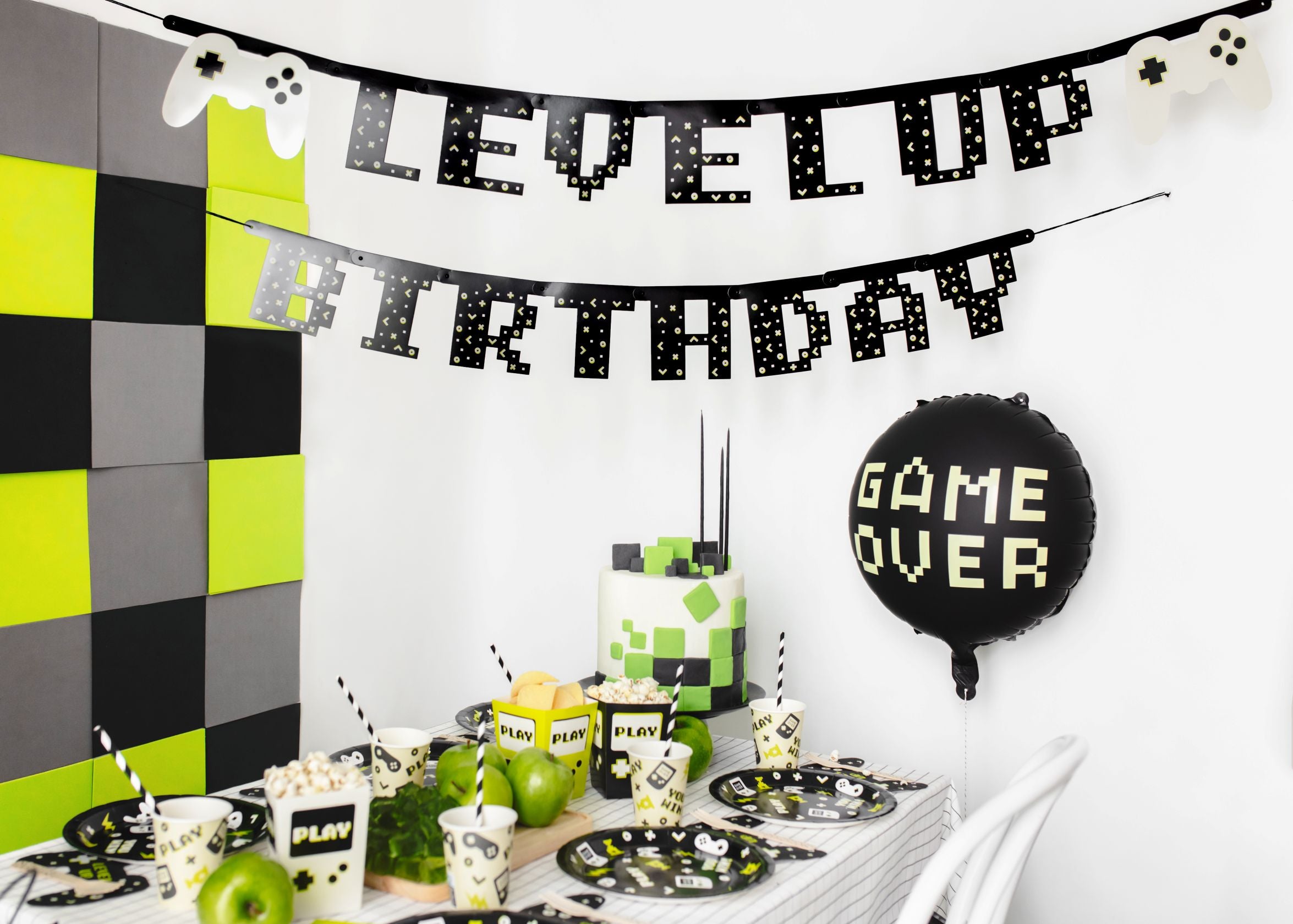 Level Up Birthday Banner