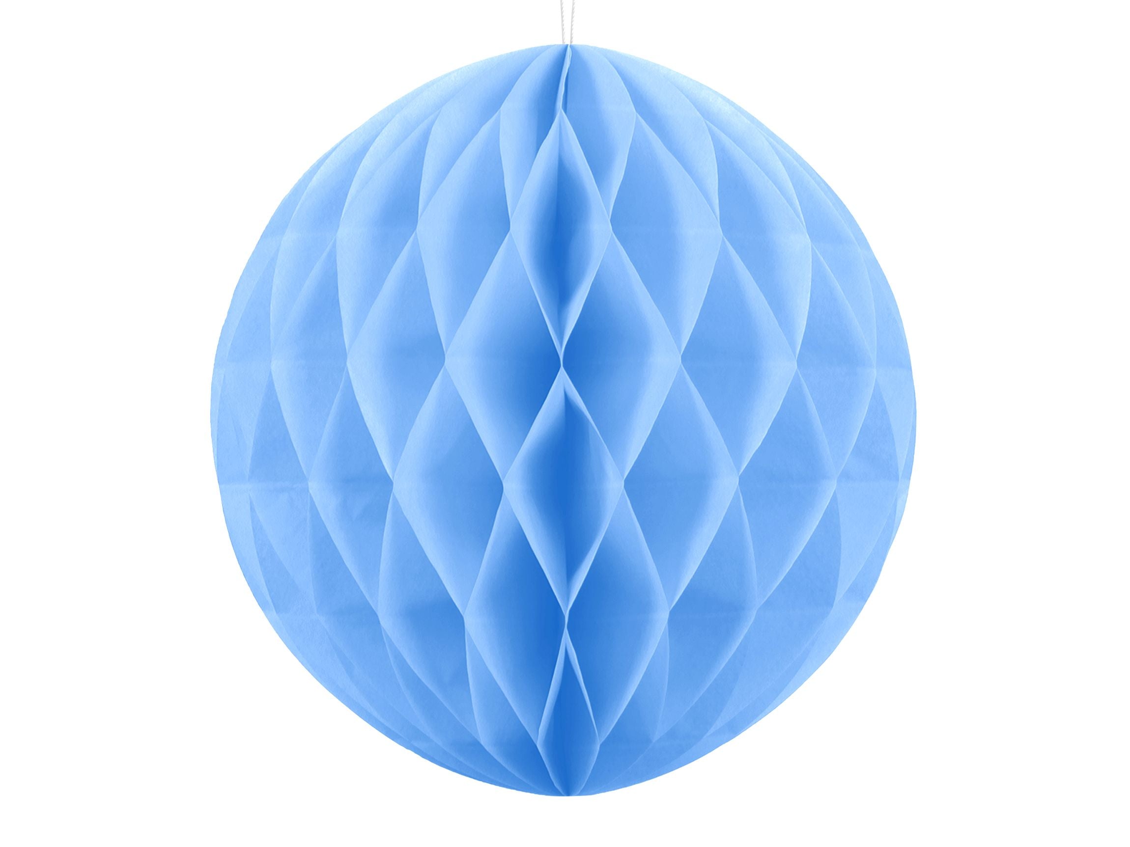 30cm light blue honeycomb ball decoration for parties and baby showers.