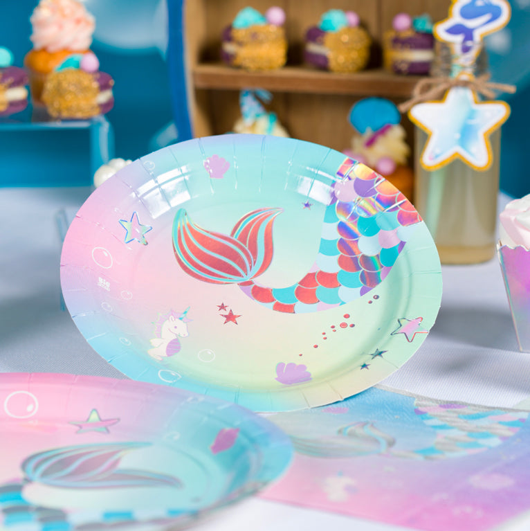Mermaid Party Paper Plates Under the Sea Theme